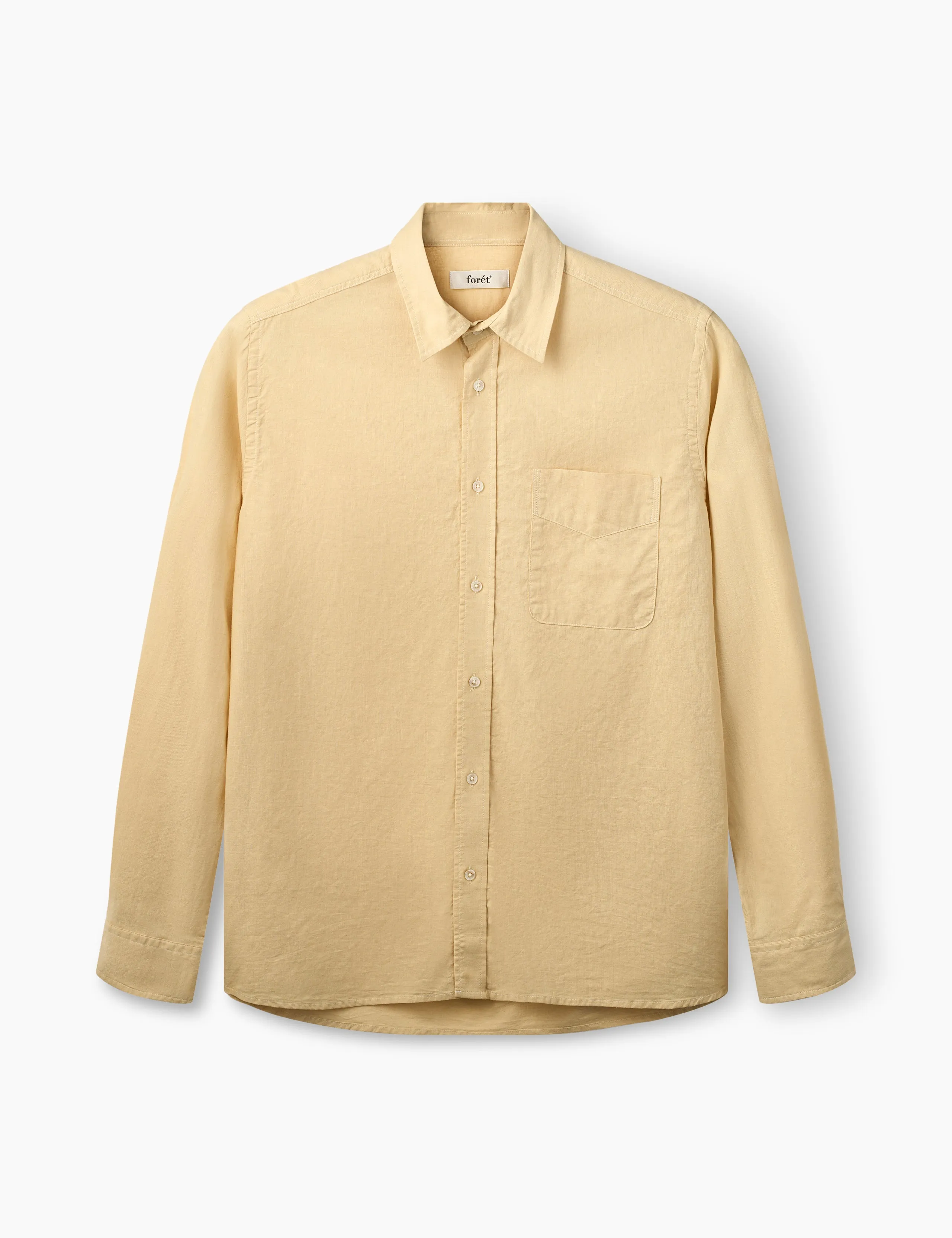 MAPLE REGULAR FIT LINEN SHIRT - VINTAGE YELLOW sold by Foret