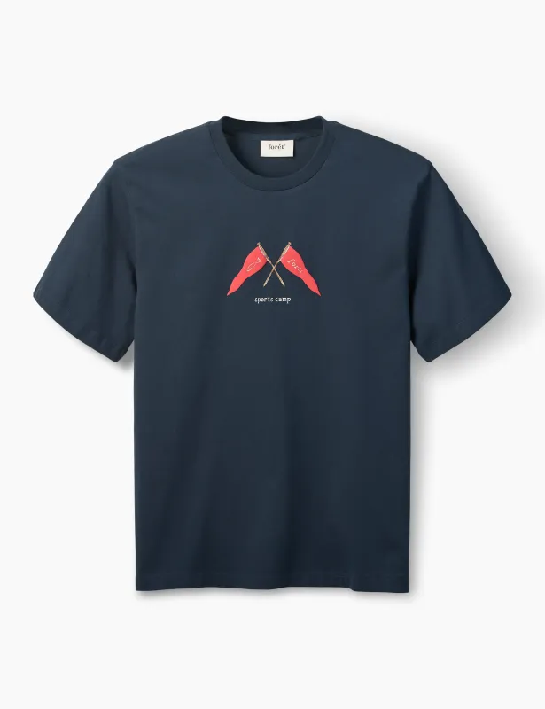 PENNANT T-SHIRT - NAVY made by Foret