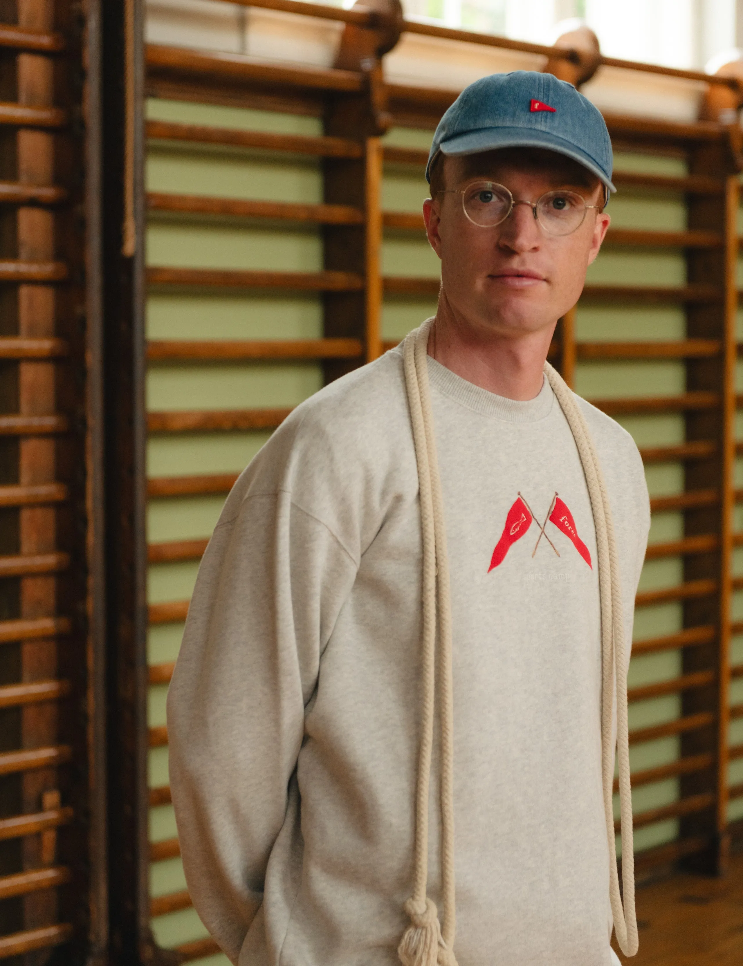 PENNANT SWEATSHIRT - SNOW MELANGE sold by Foret product image thumbnail 4
