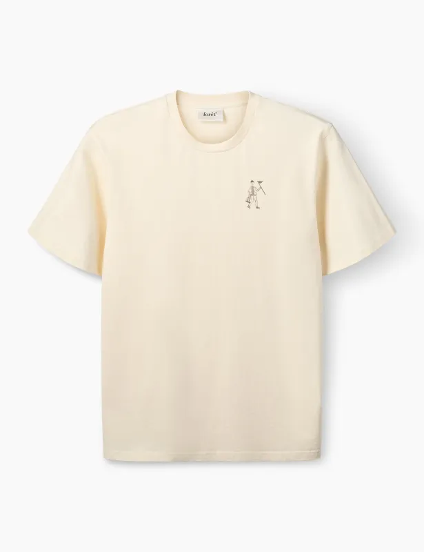 WALKER T-SHIRT - CLOUD/NAVY made by Foret