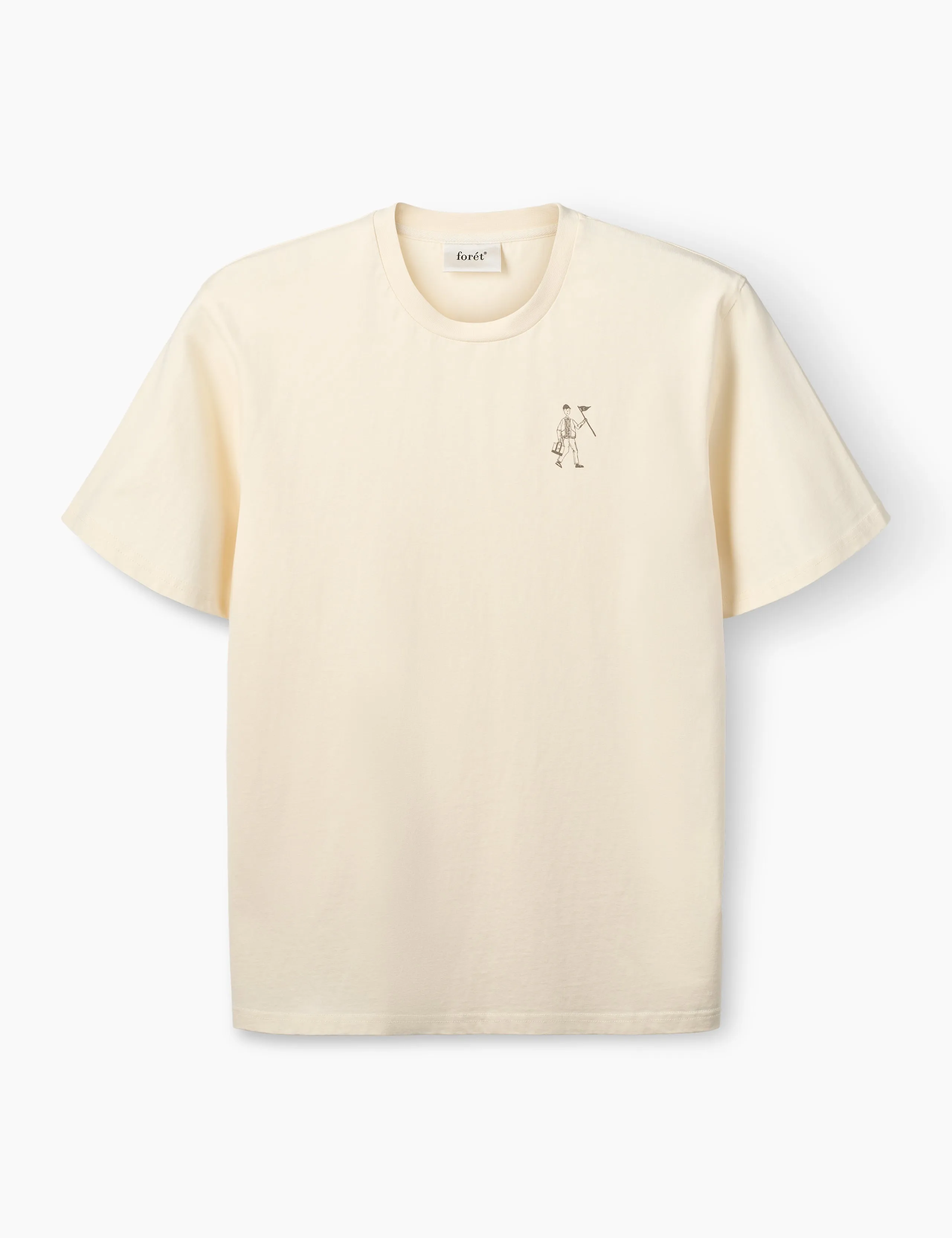 WALKER T-SHIRT - CLOUD/NAVY sold by Foret