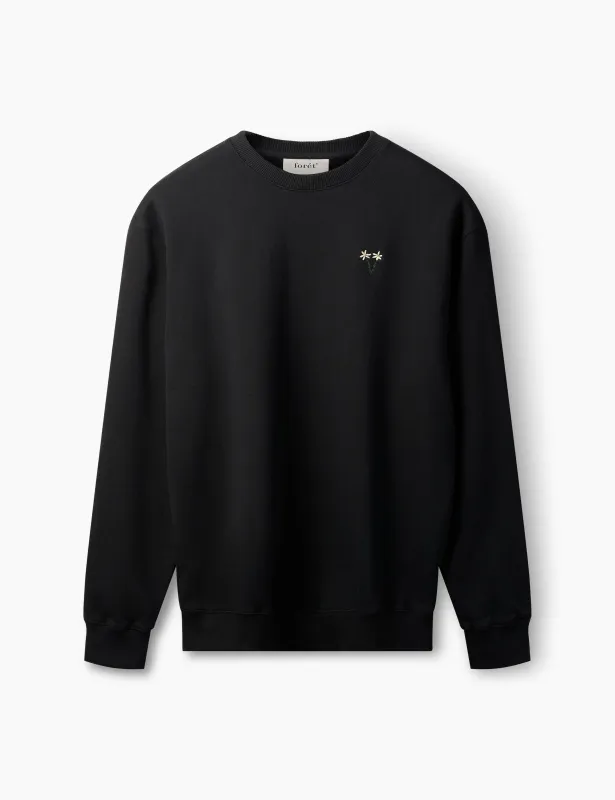 POSY SWEATSHIRT - BLACK made by Foret