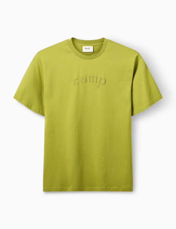 CAMP T-SHIRT - MOSS GREEN/LIGHT GREEN made by Foret