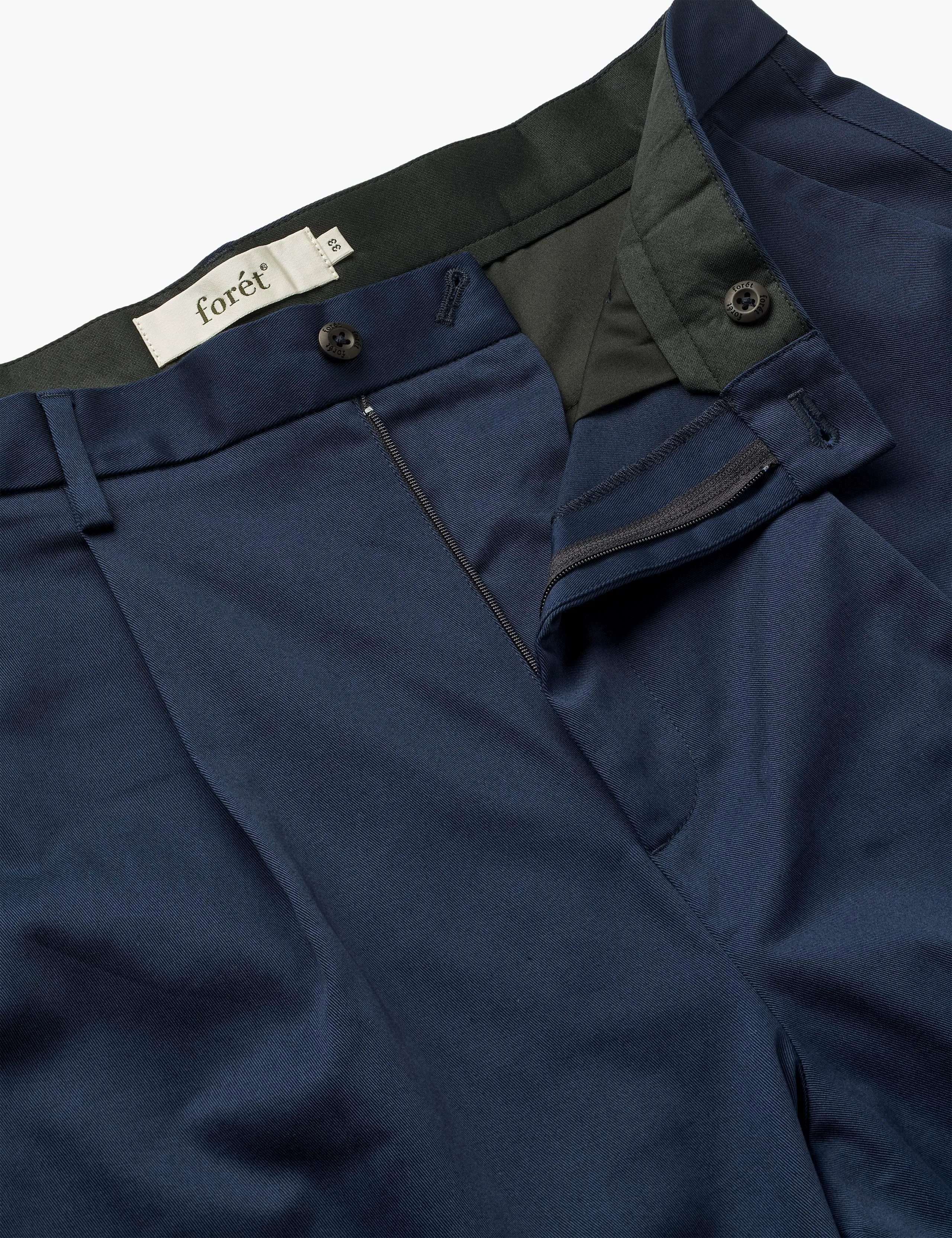 WRITER RELAXED PLEATED PANTS - NAVY sold by Foret product image thumbnail 3