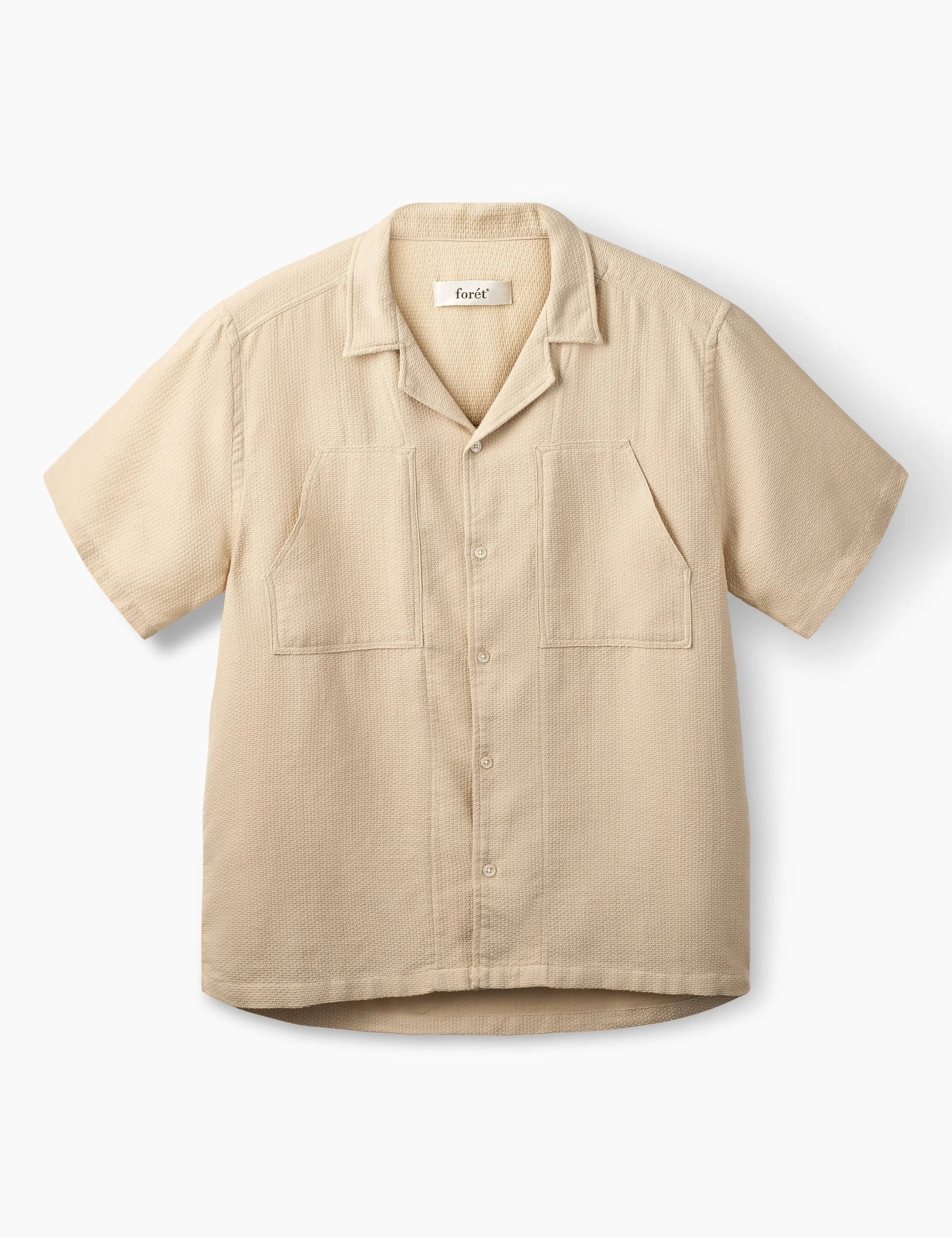 LAGOON GIRO INGLESE REGULAR FIT SS SHIRT - OATMEAL sold by Foret