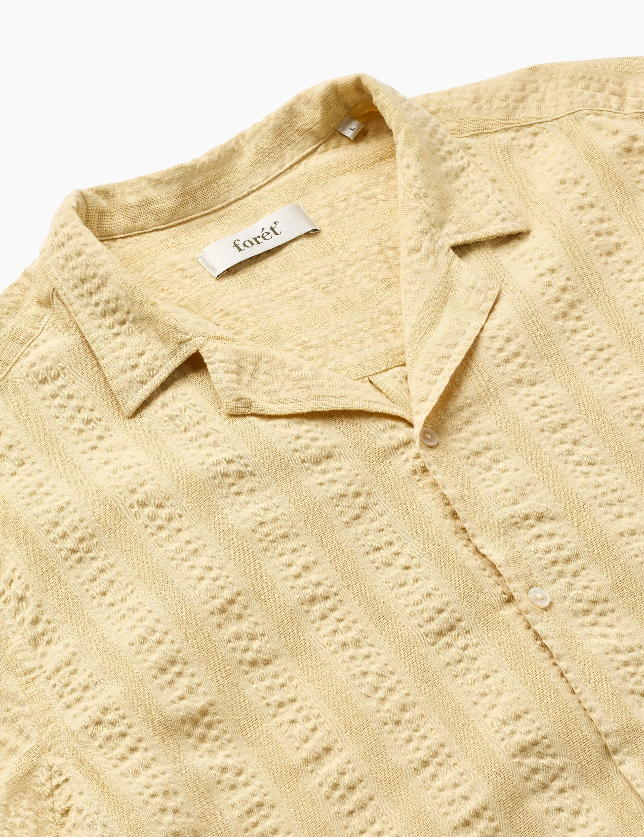 PEER JACQUARD STRIPE REGULAR FIT SS SHIRT - VINTAGE YELLOW sold by Foret product image thumbnail 2