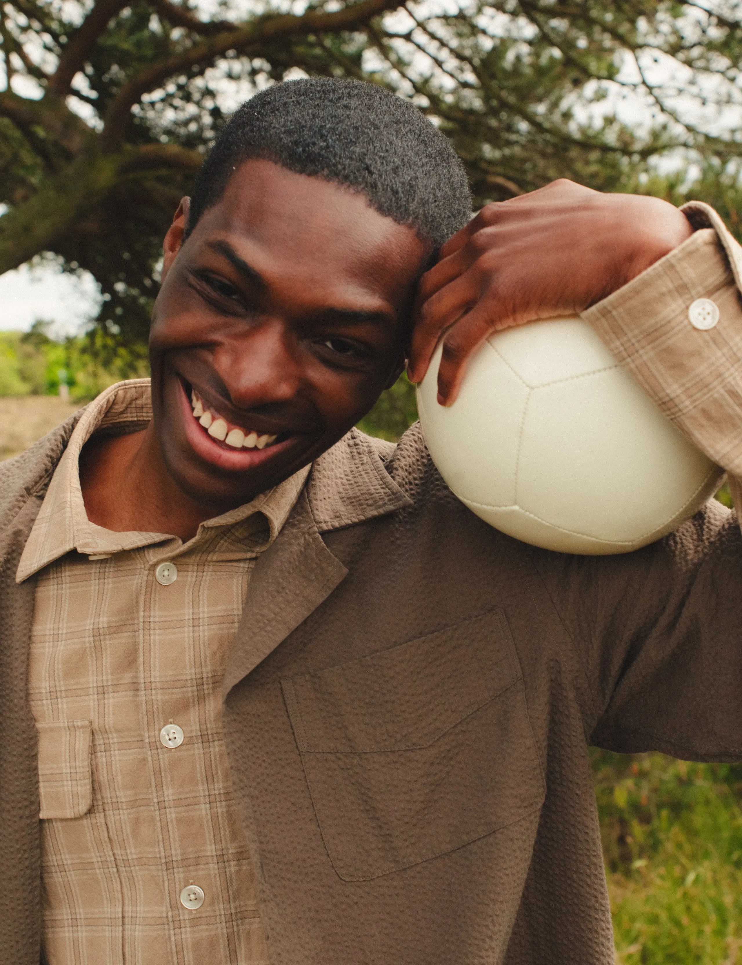 PEER SEERSUCKER REGULAR FIT SS SHIRT - STONE sold by Foret product image thumbnail 3