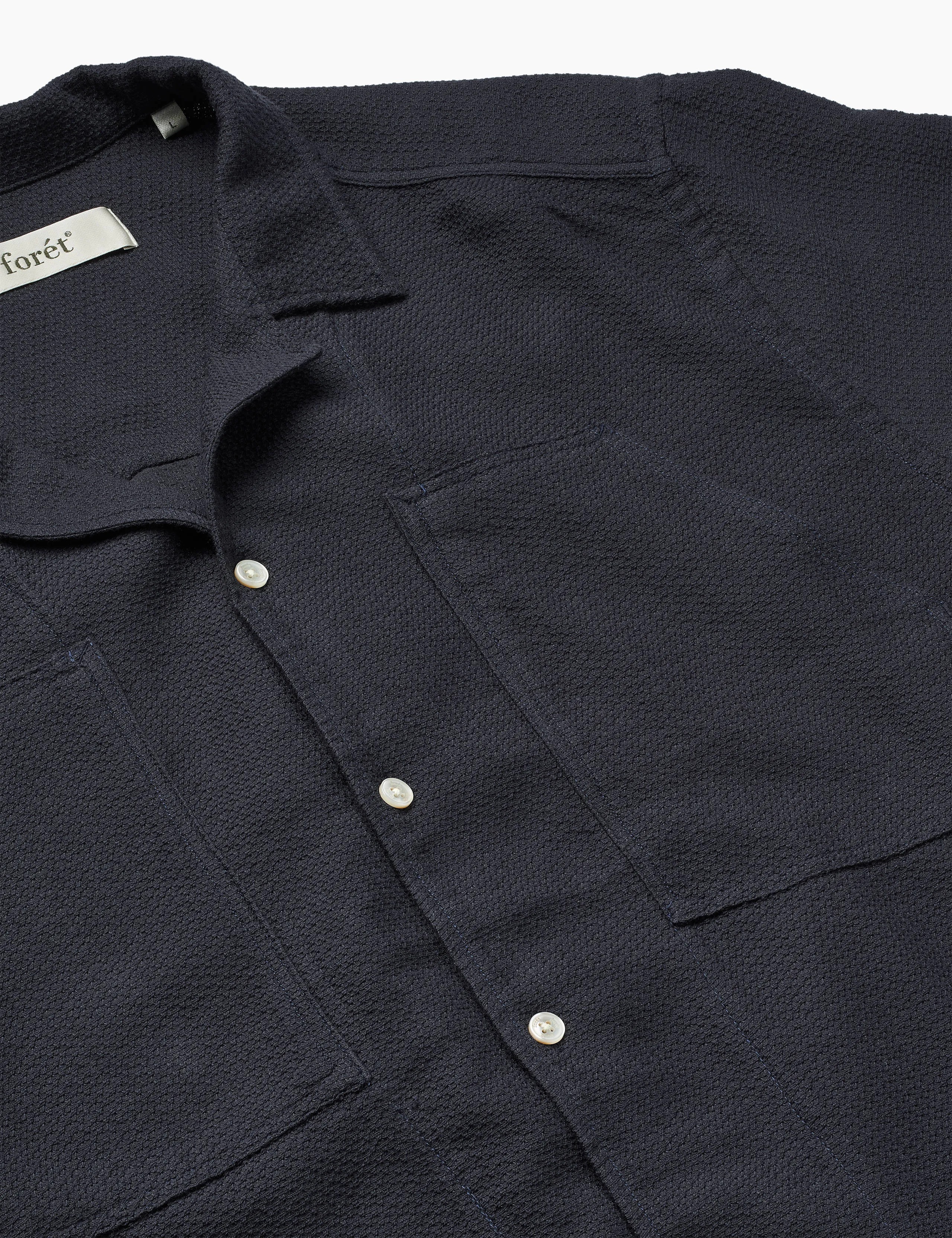LAGOON GIRO INGLESE REGULAR FIT SS SHIRT - BLACK sold by Foret product image thumbnail 2