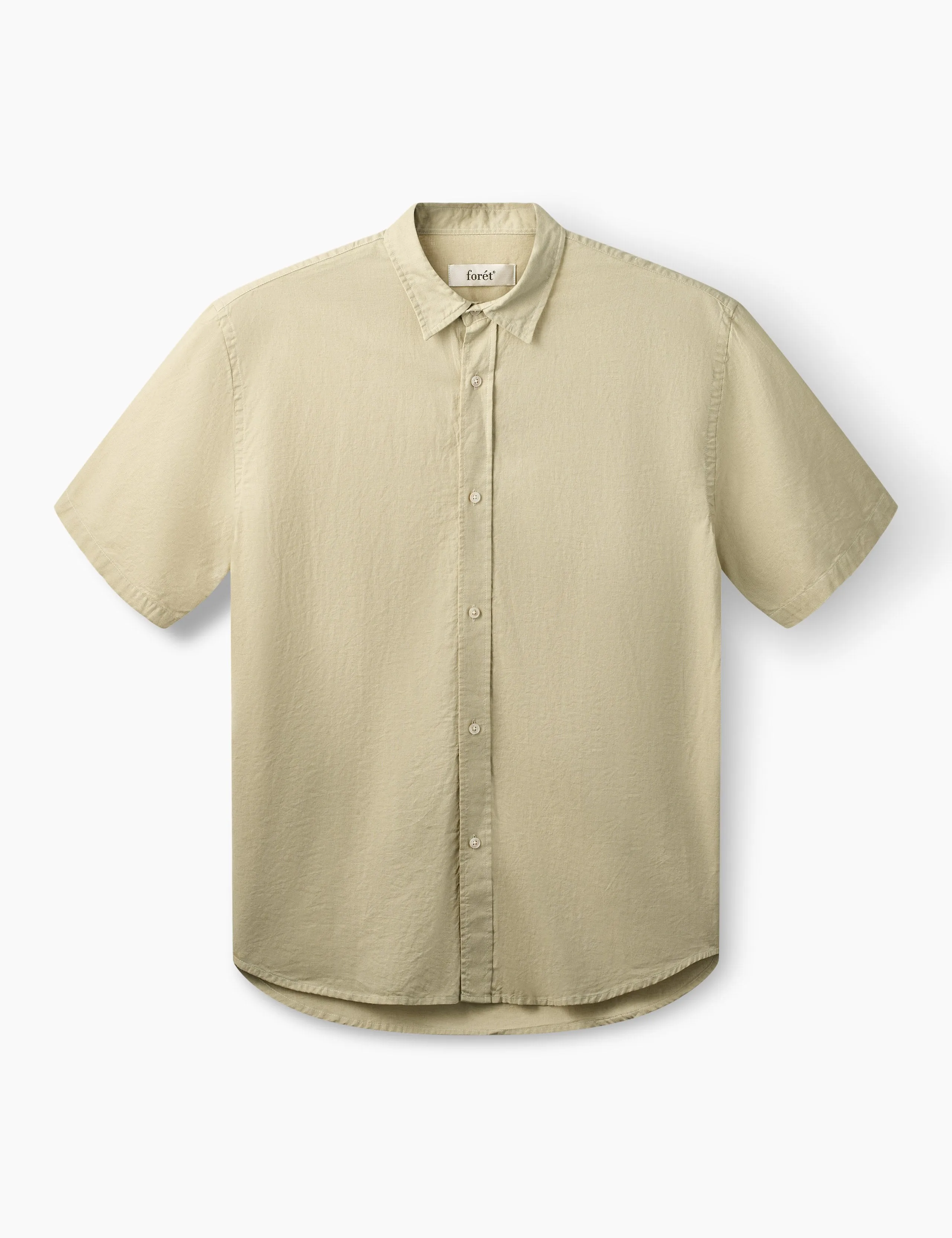 SERENE LINEN REGULAR FIT SS SHIRT - CHALK sold by Foret