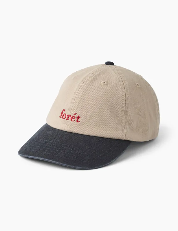 HAWK WASHED 2-TONE CAP - KHAKI/NAVY made by Foret