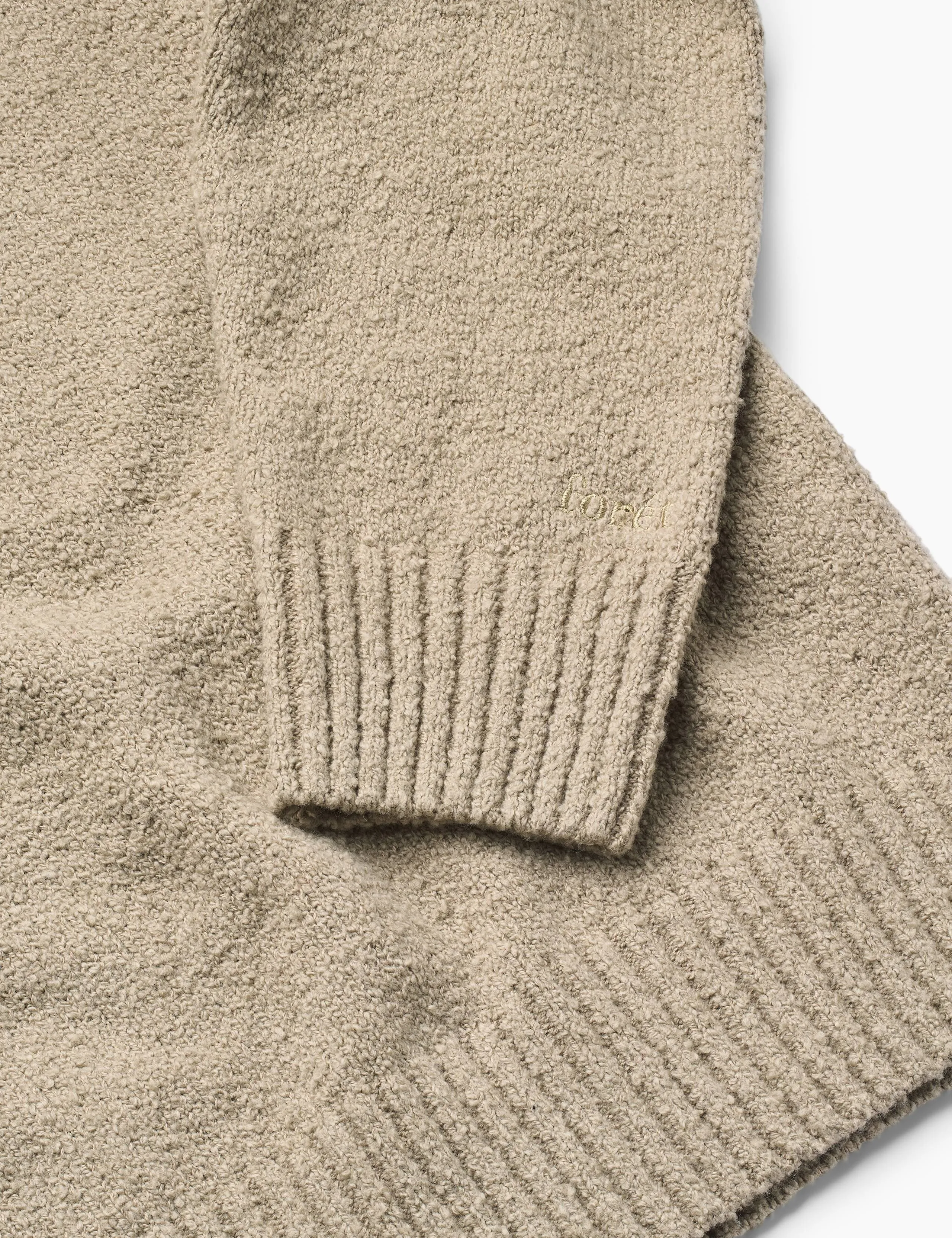 LEAF BOUCLE KNIT - LIGHT TAUPE sold by Foret product image thumbnail 2
