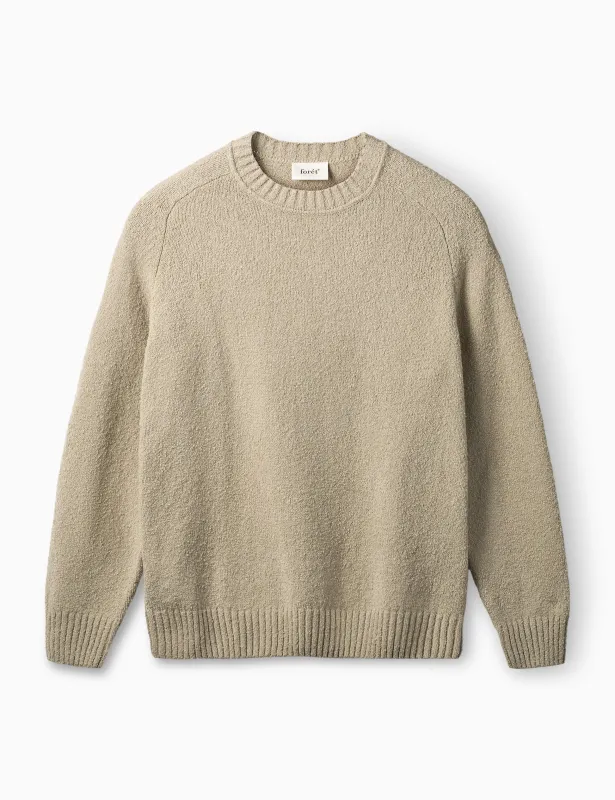 LEAF BOUCLE KNIT - LIGHT TAUPE sold by Foret