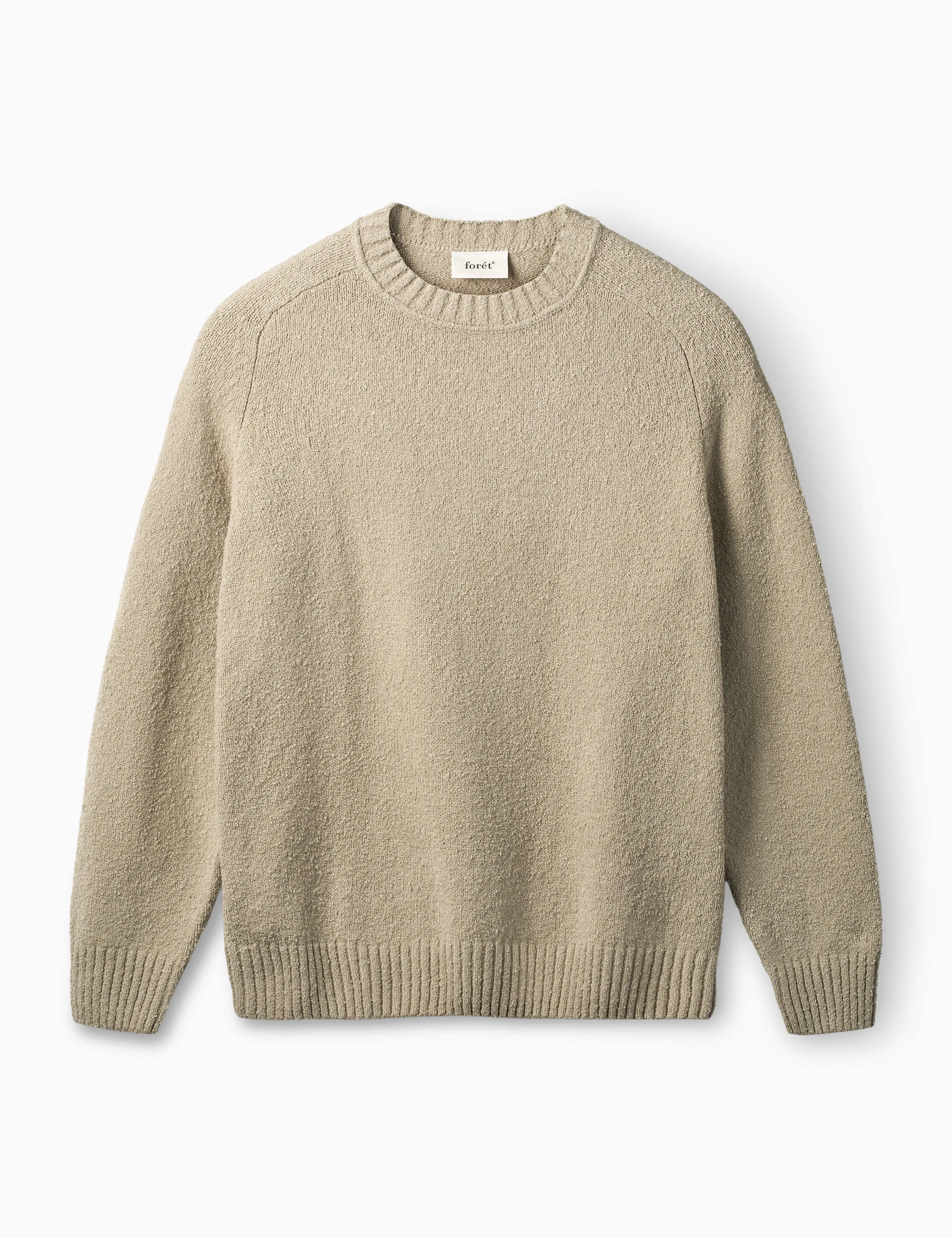 LEAF BOUCLE KNIT - LIGHT TAUPE sold by Foret