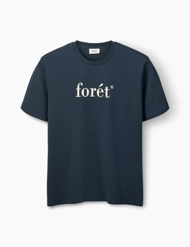 AMBER T-SHIRT - NAVY/CLOUD sold by Foret