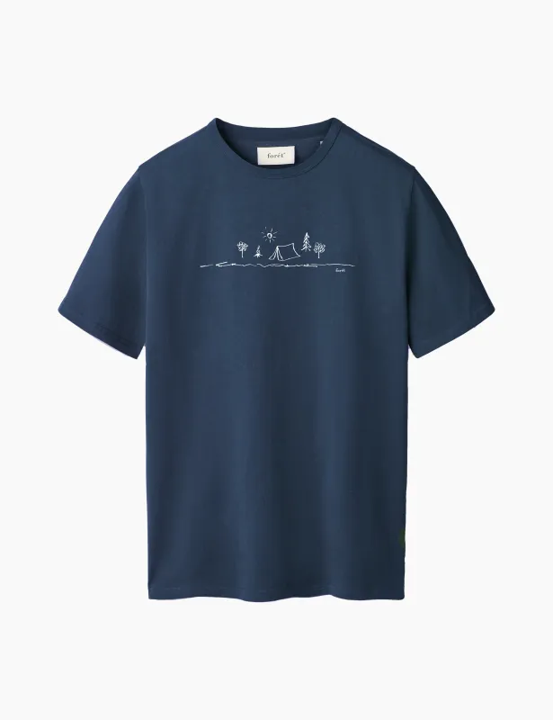 CAMPSITE T-SHIRT - NAVY made by Foret