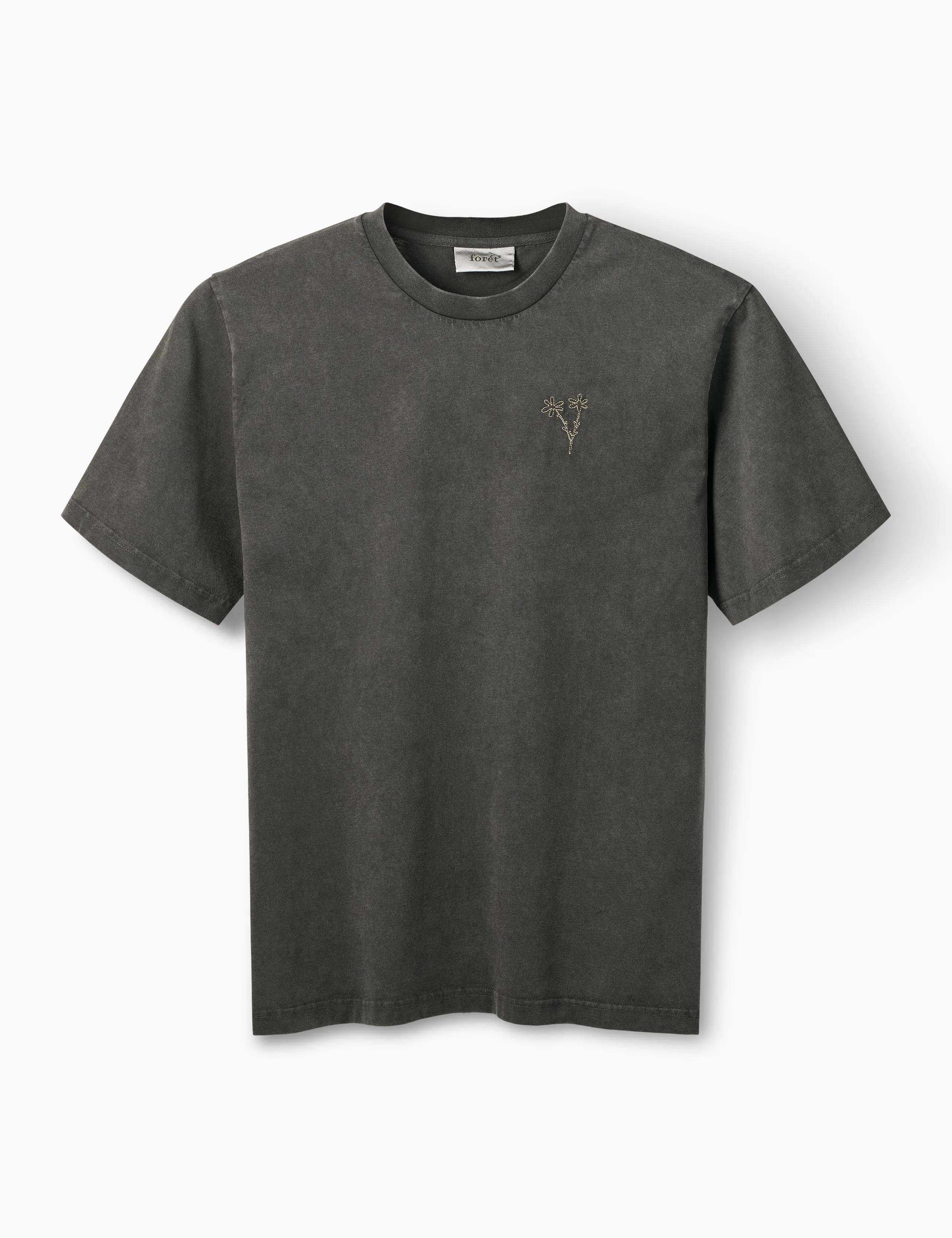BOUQUET T-SHIRT - WASHED BLACK sold by Foret