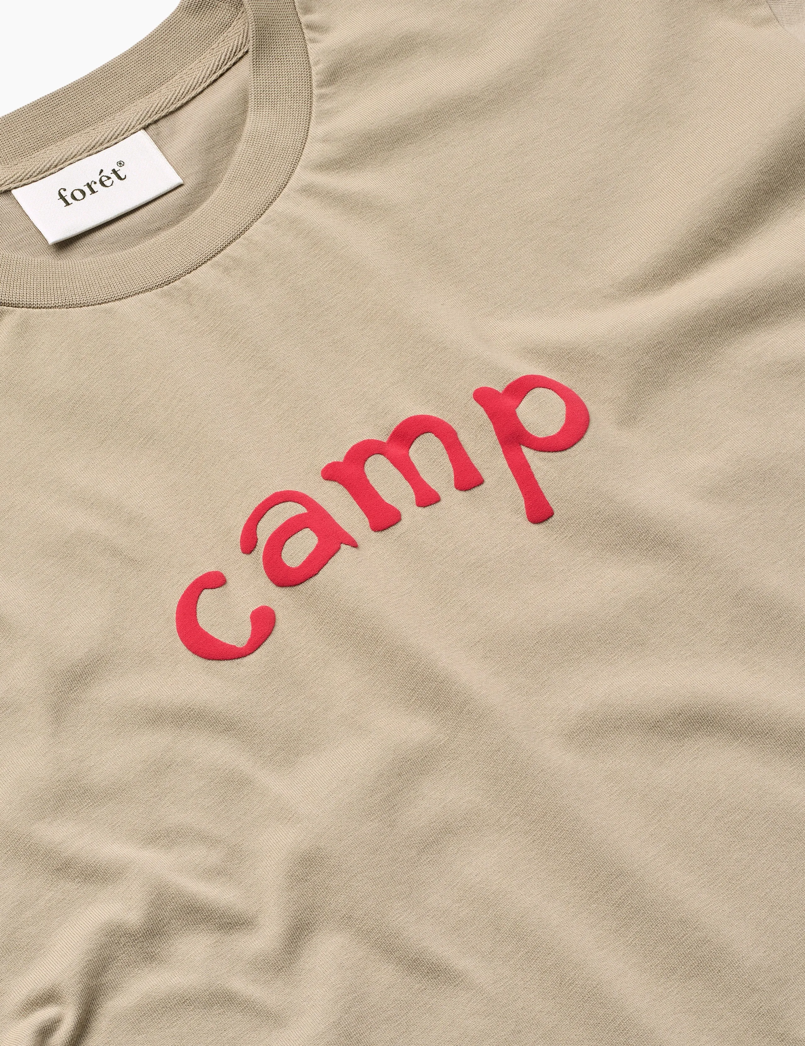 CAMP T-SHIRT - LIGHT TAUPE/VINTAGE RED sold by Foret product image thumbnail 2