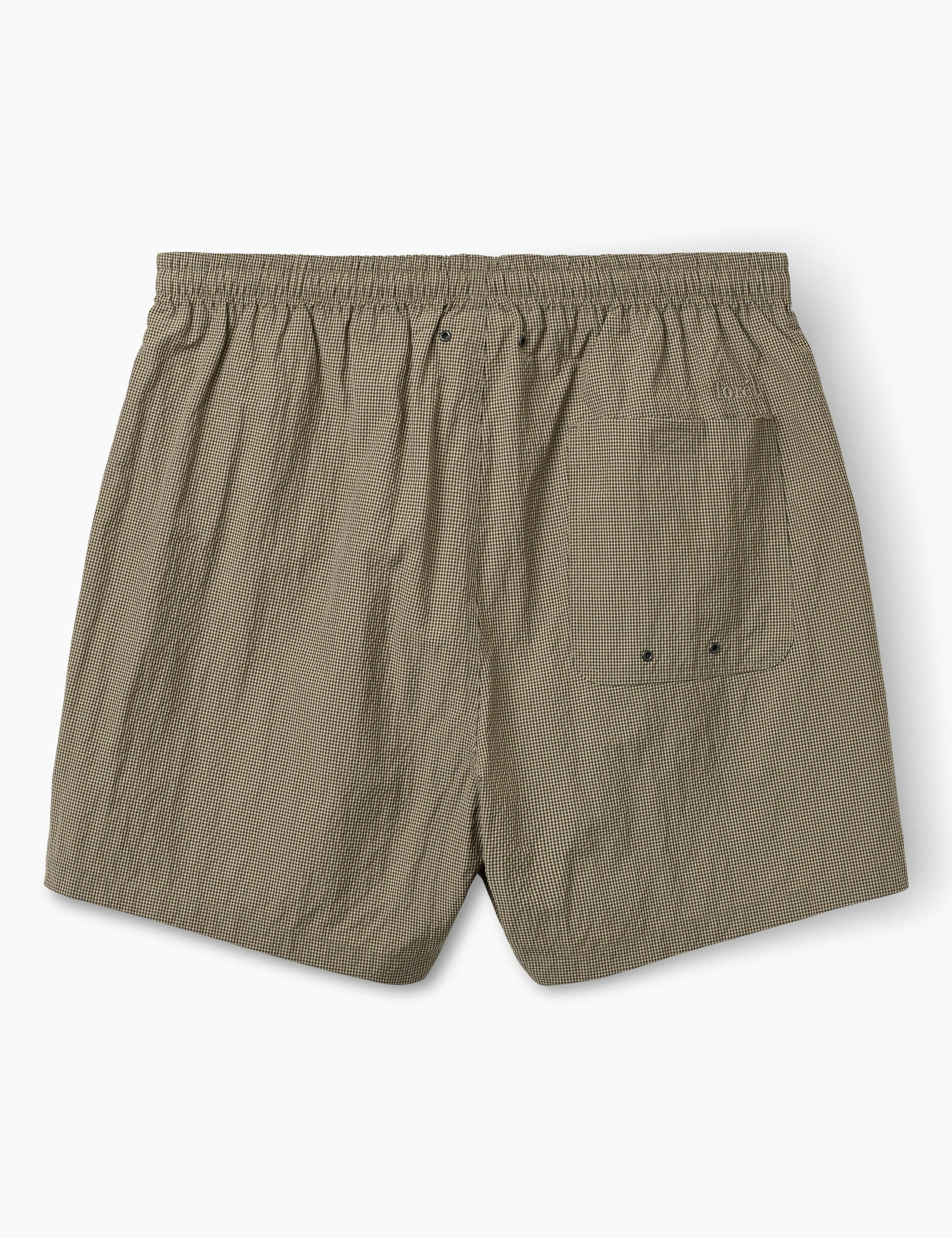 KEEL SWIM SHORTS - KHAKI CHECK sold by Foret product image thumbnail 2