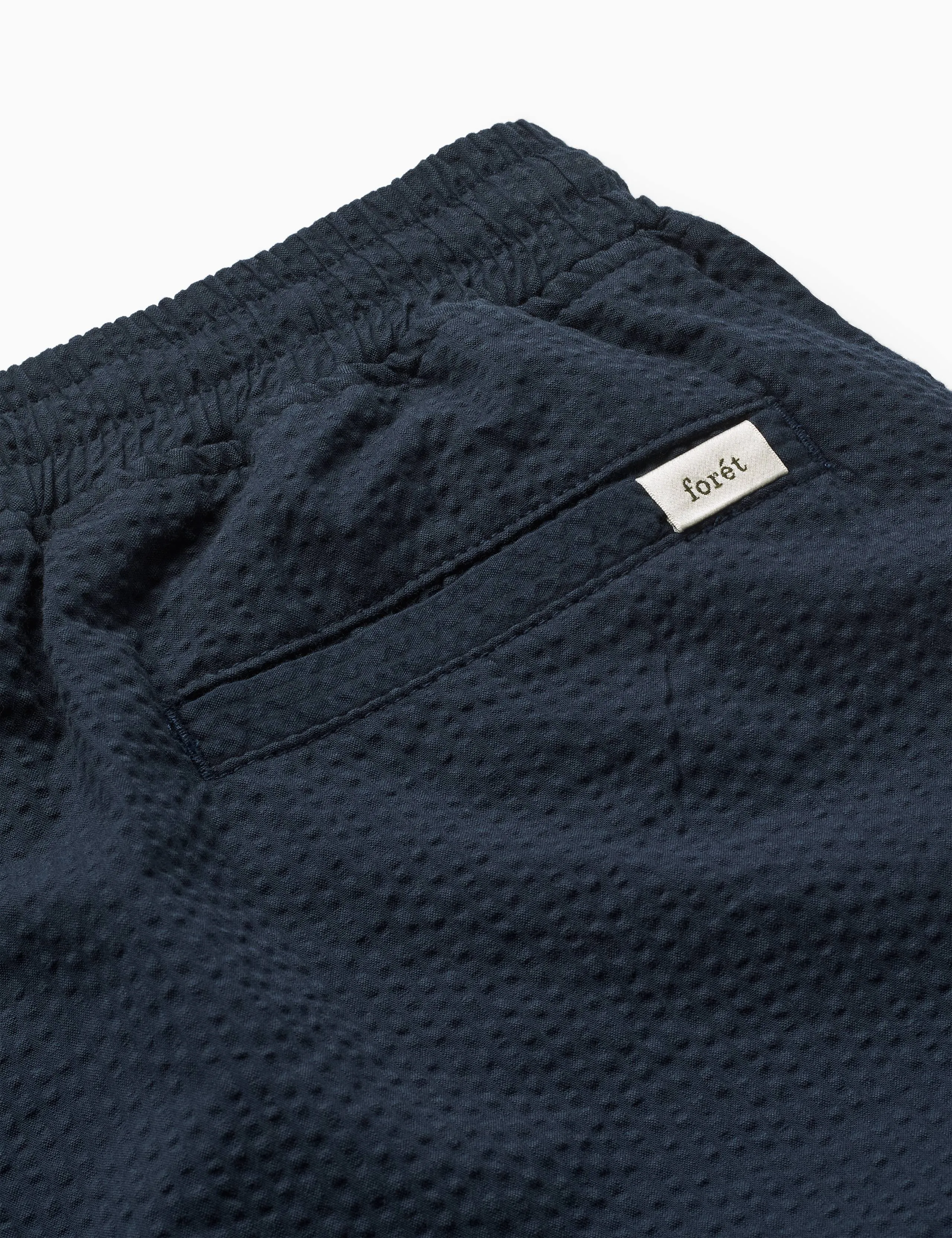 HUSH SEERSUCKER SHORTS - NAVY sold by Foret product image thumbnail 3