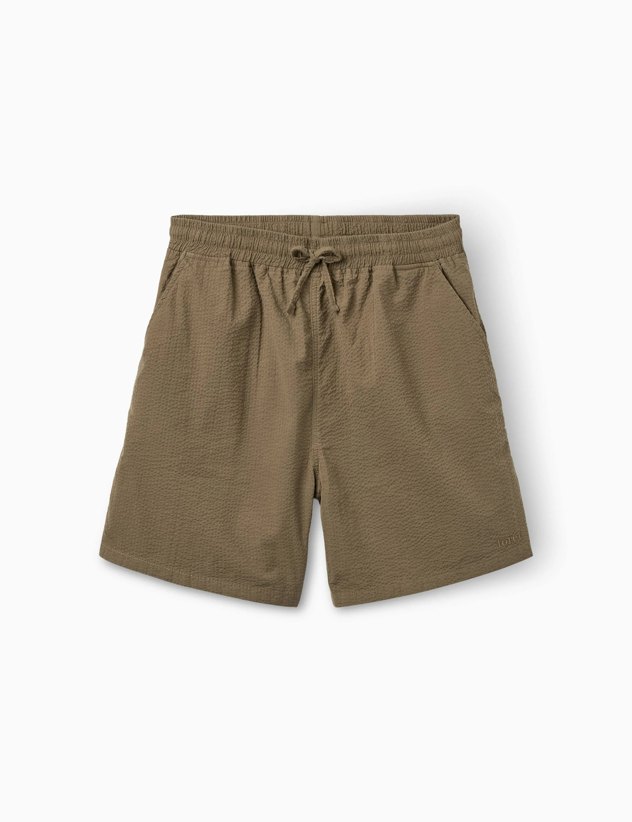 HUSH SEERSUCKER SHORTS - STONE sold by Foret