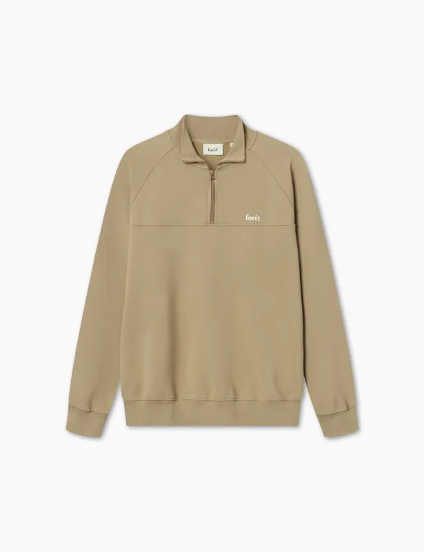 VAST HALF ZIP - KHAKI made by Foret