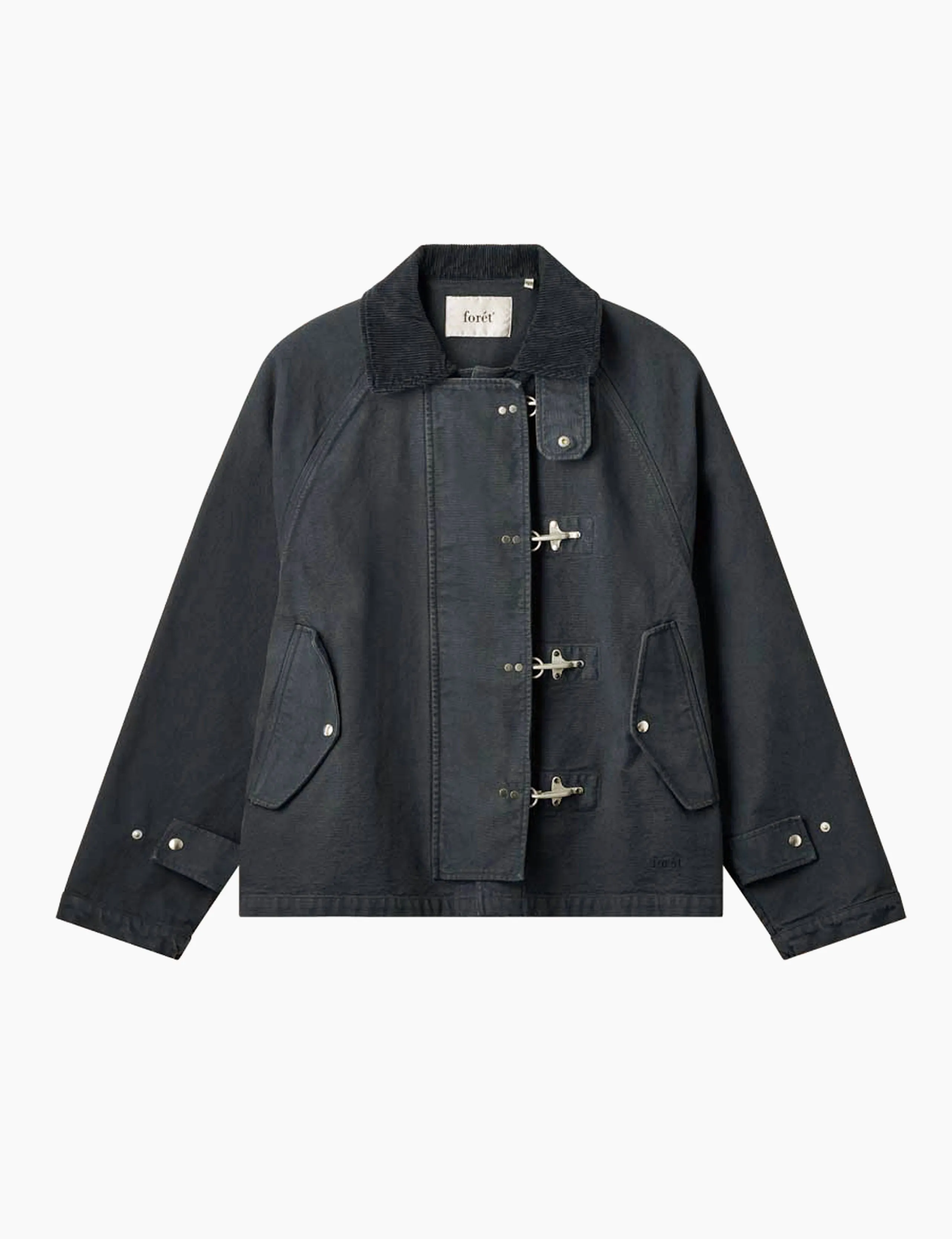 CINDER CLASP CANVAS JACKET - BLACK sold by Foret