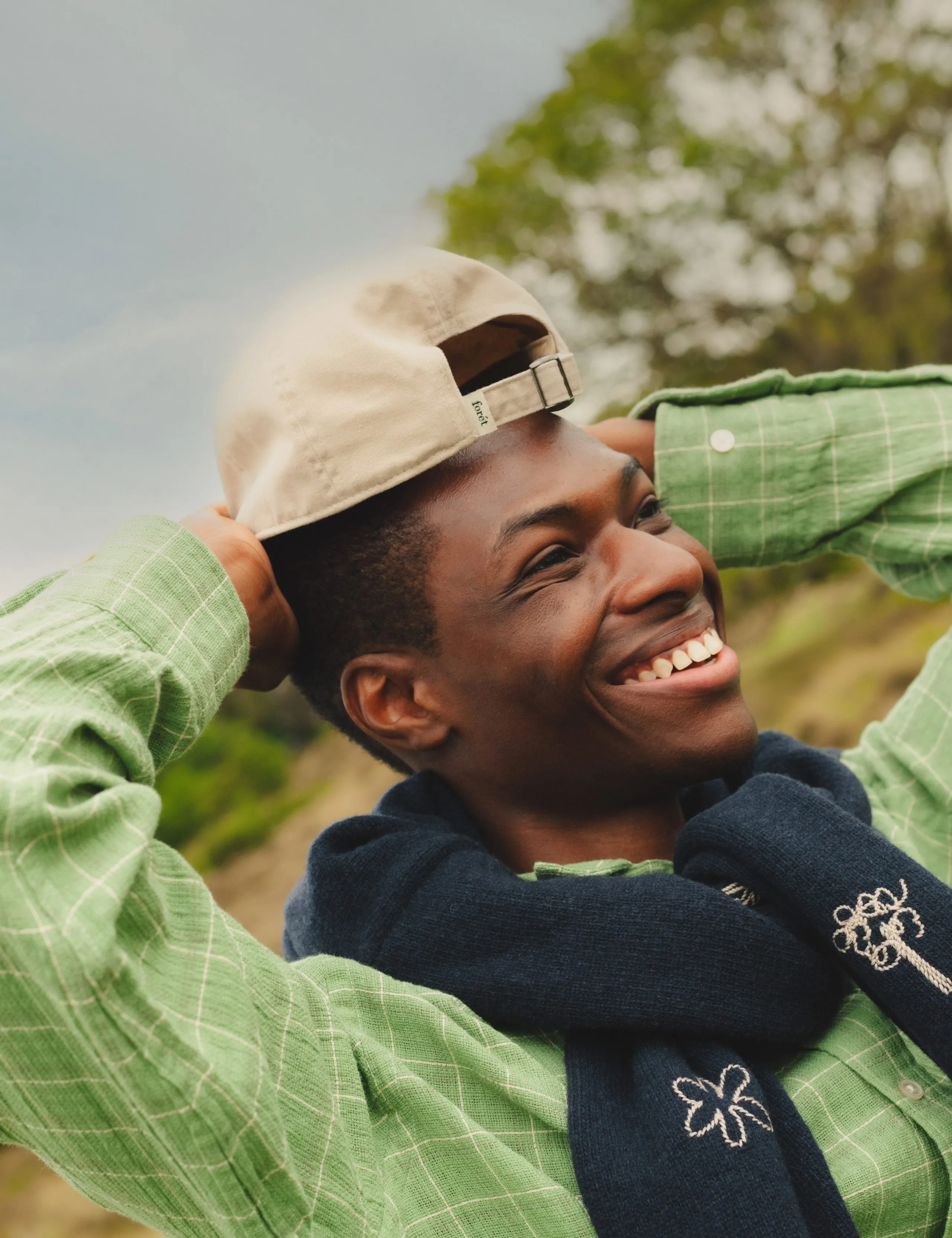 SCOUT RELAXED FIT LOOSE WEAVE CHECK SHIRT - VIBRANT MOSS CHECK sold by Foret product image thumbnail 5