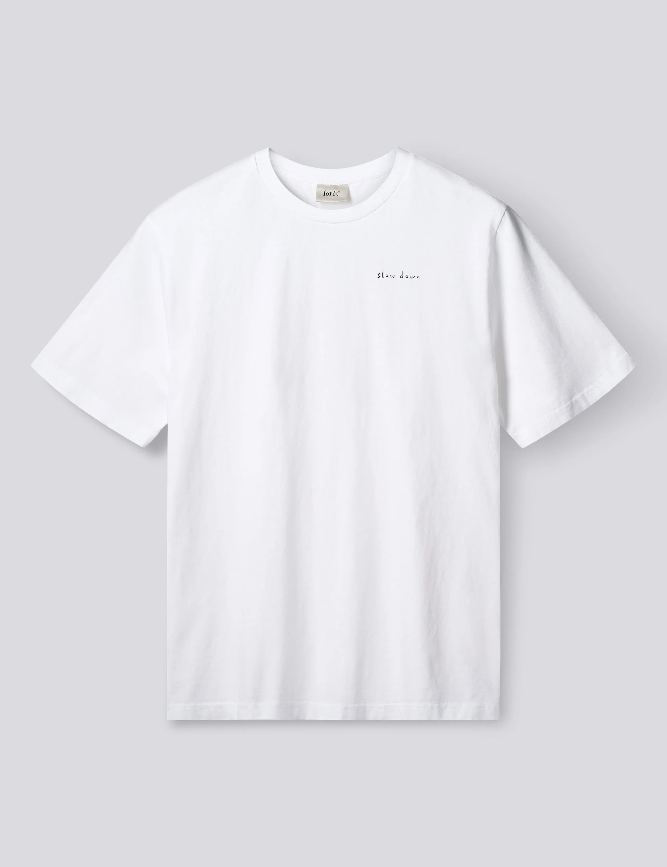 SLOW DOWN T-SHIRT - WHITE sold by Foret