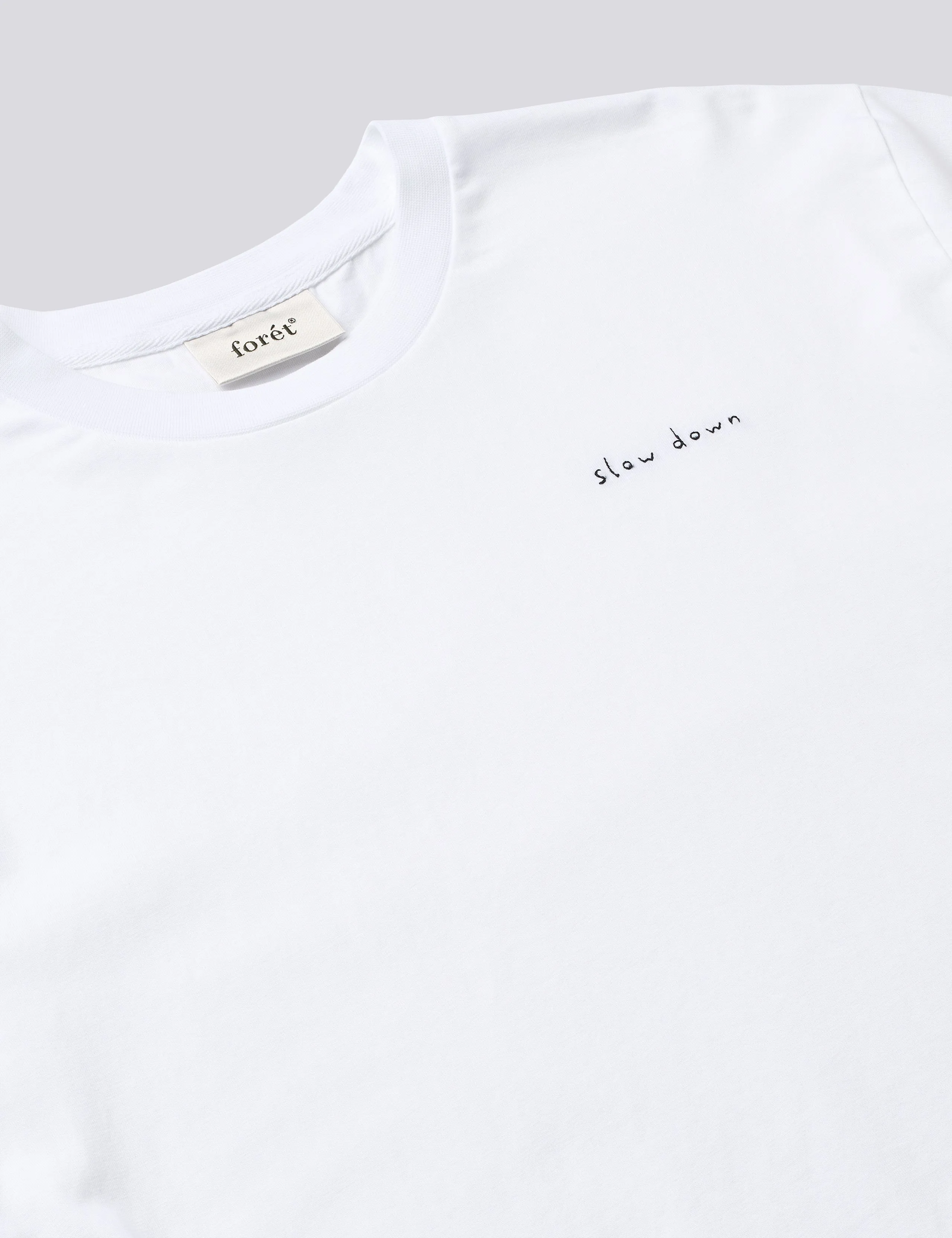 SLOW DOWN T-SHIRT - WHITE sold by Foret product image thumbnail 2