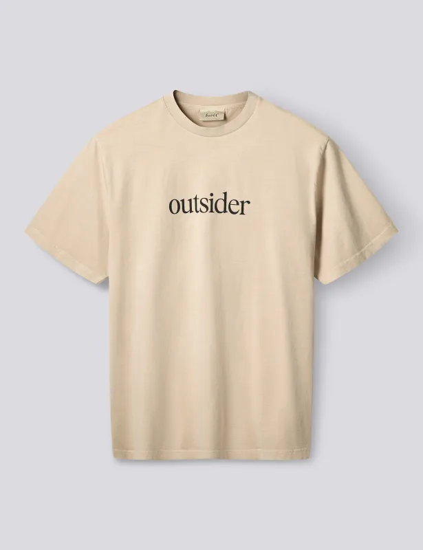 OUTSIDER PIGMENT DYE T-SHIRT - OAT made by Foret
