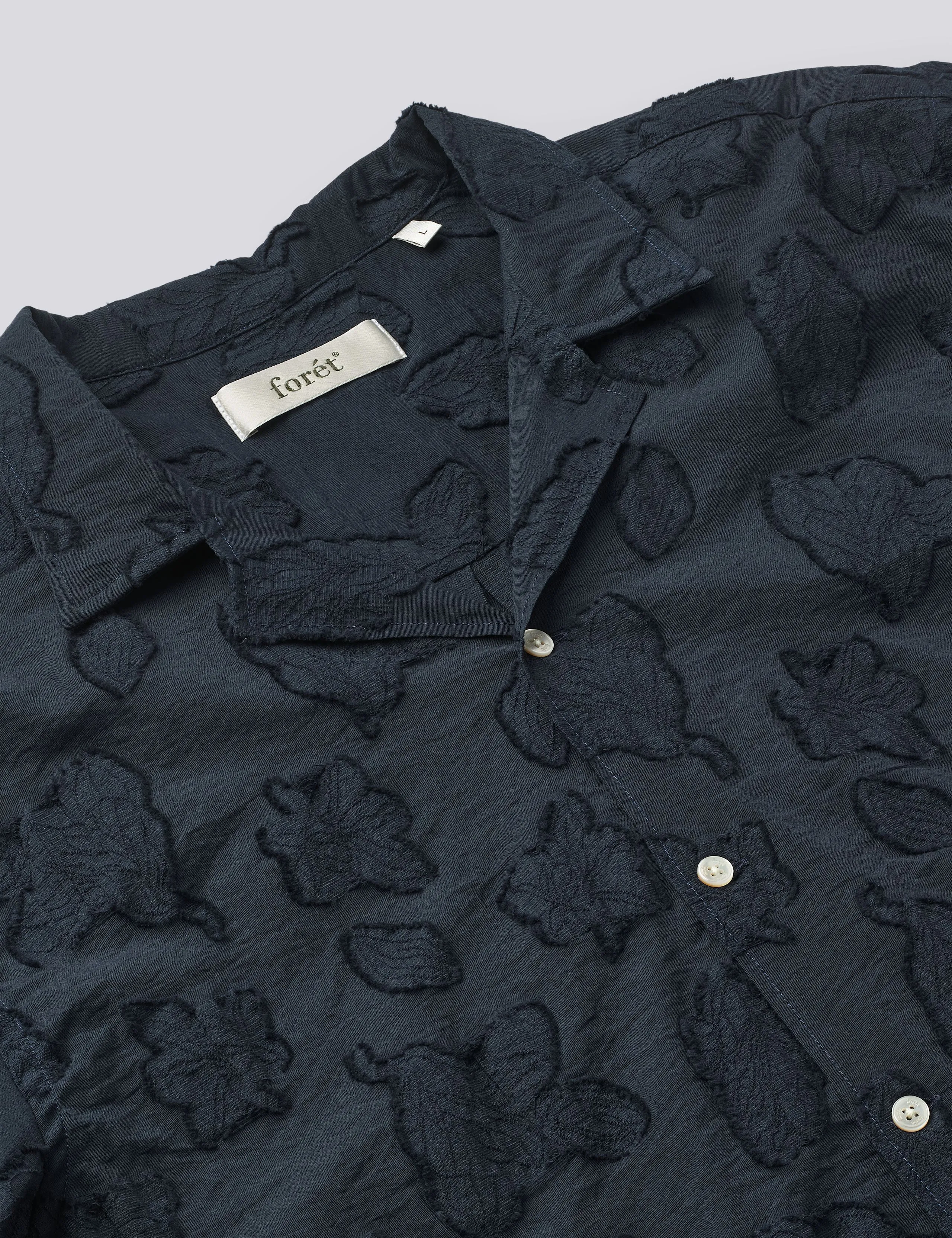 PEER JACQUARD REGULAR FIT SHIRT - NAVY sold by Foret product image thumbnail 3