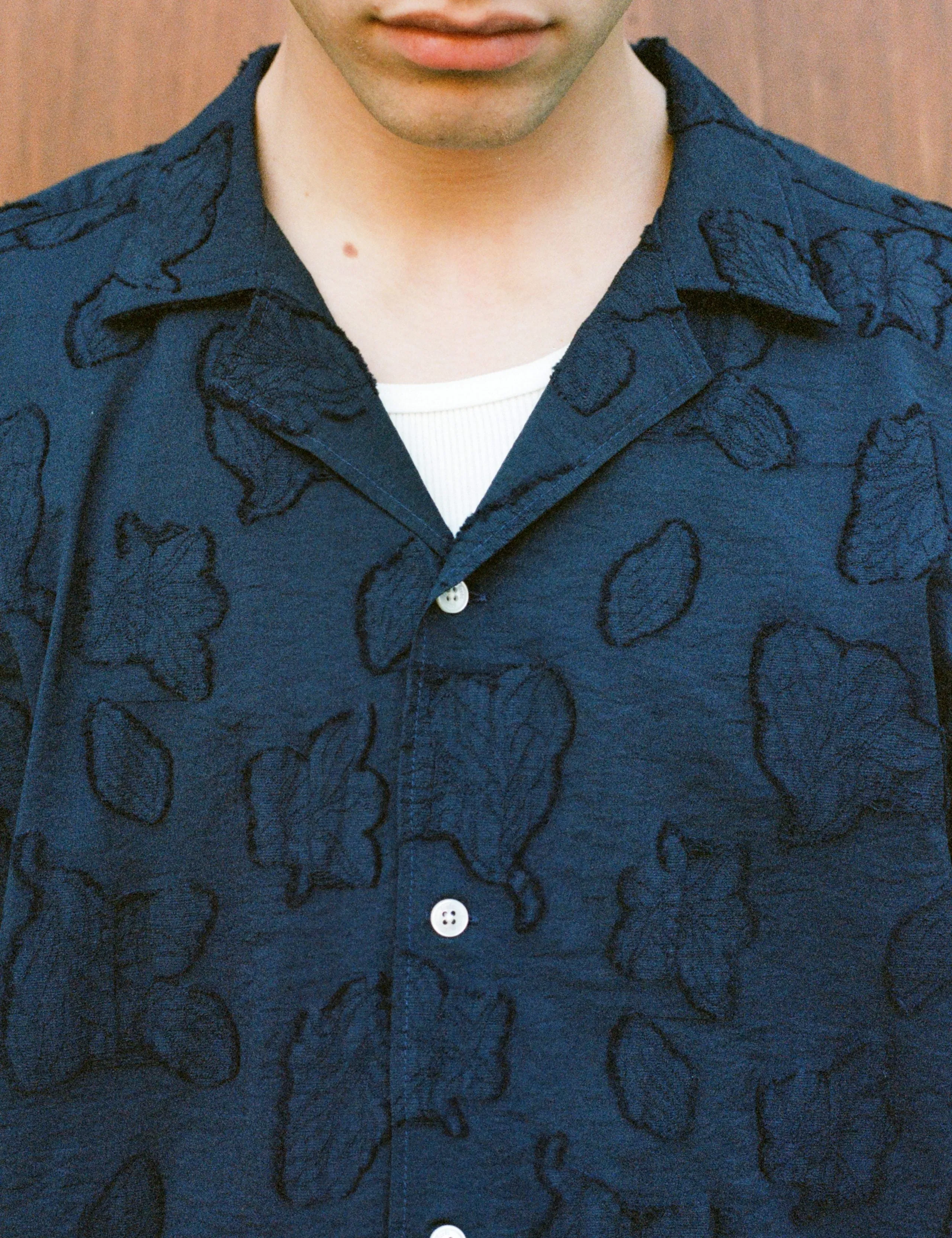 PEER JACQUARD REGULAR FIT SHIRT - NAVY sold by Foret product image thumbnail 2