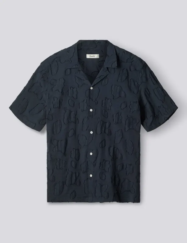 PEER JACQUARD REGULAR FIT SHIRT - NAVY made by Foret