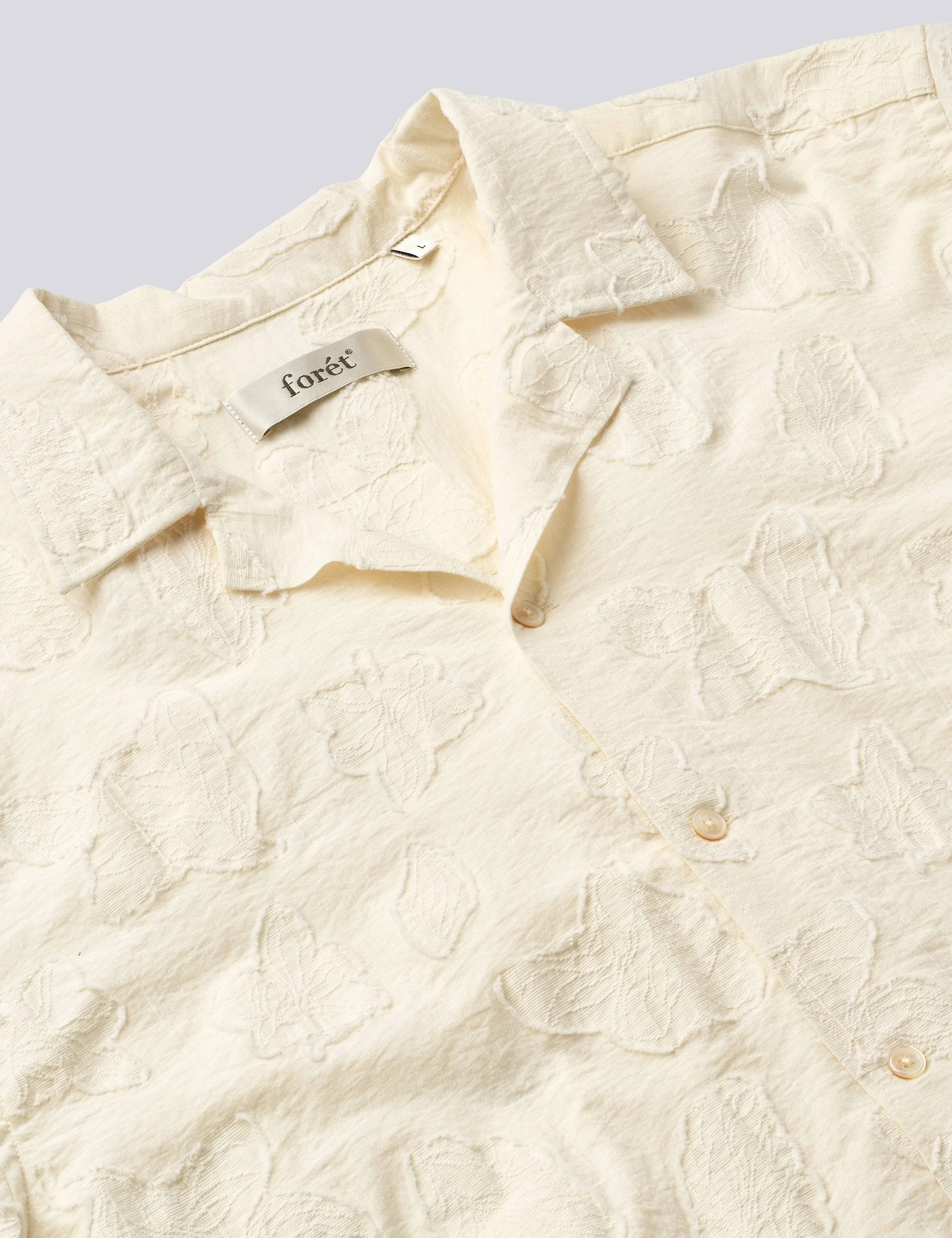 PEER JACQUARD REGULAR FIT SHIRT - CLOUD sold by Foret product image thumbnail 3