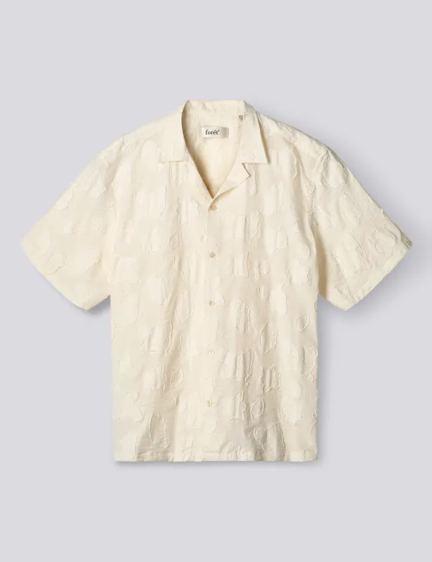 PEER JACQUARD REGULAR FIT SHIRT - CLOUD made by Foret