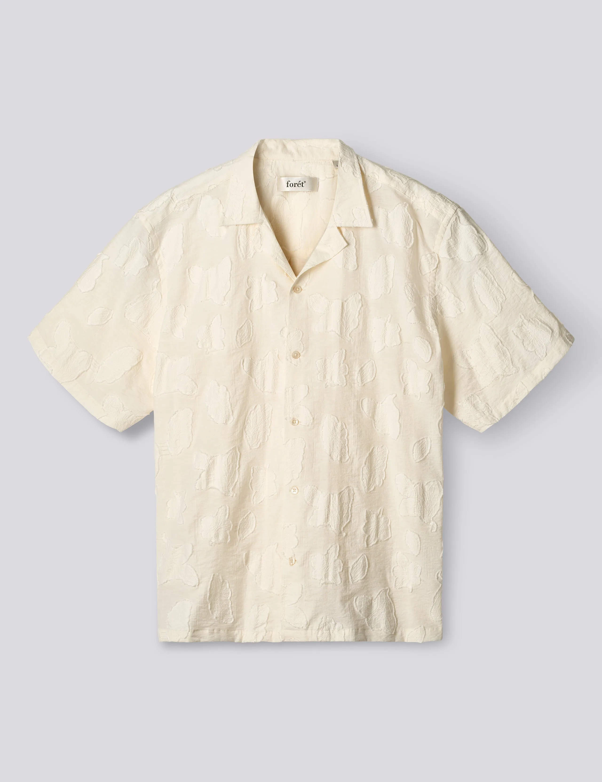 PEER JACQUARD REGULAR FIT SHIRT - CLOUD sold by Foret