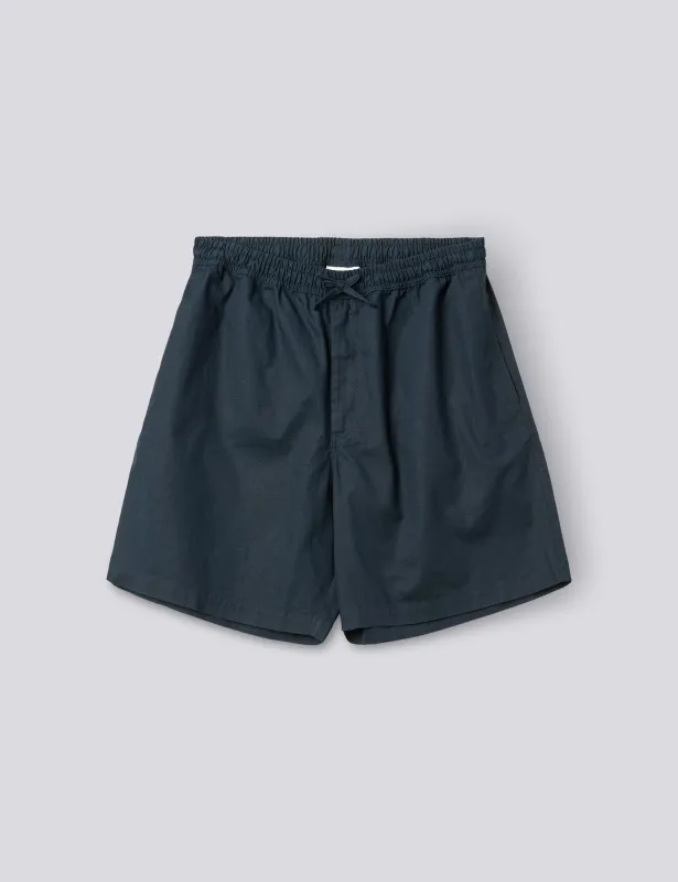 SHIFT COTTON LINEN SHORTS - NAVY made by Foret