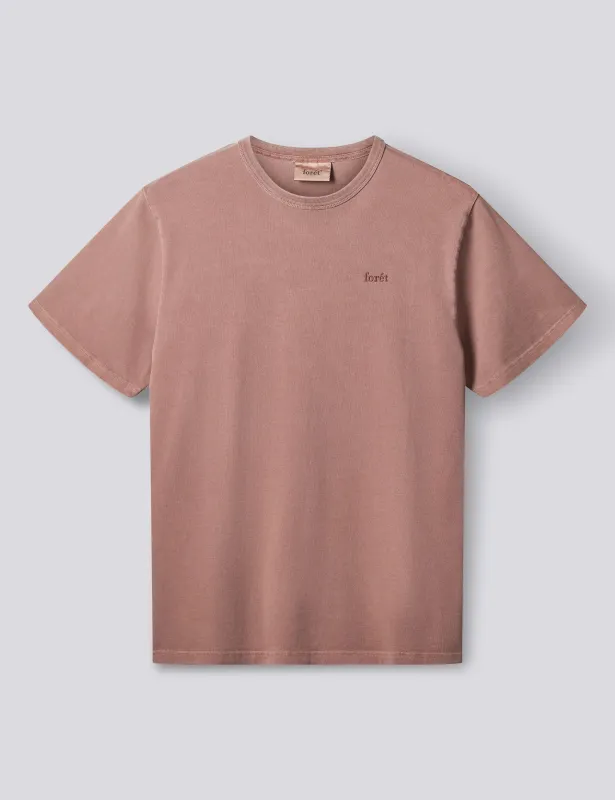 OAK PIGMENT DYE T-SHIRT - ROSE CLAY made by Foret