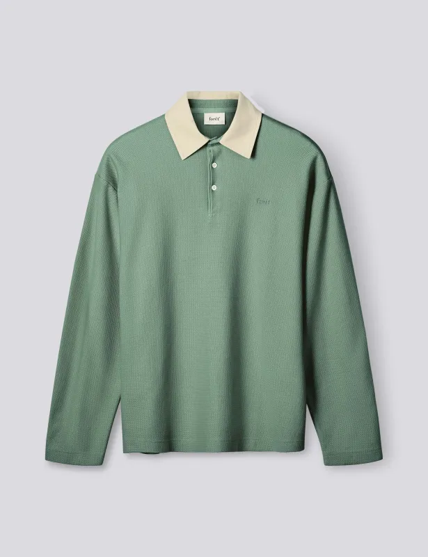 HERB TEXTURED POLO - GREEN OXIDE made by Foret