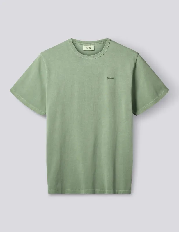 OAK PIGMENT DYE T-SHIRT - GREEN OXIDE made by Foret