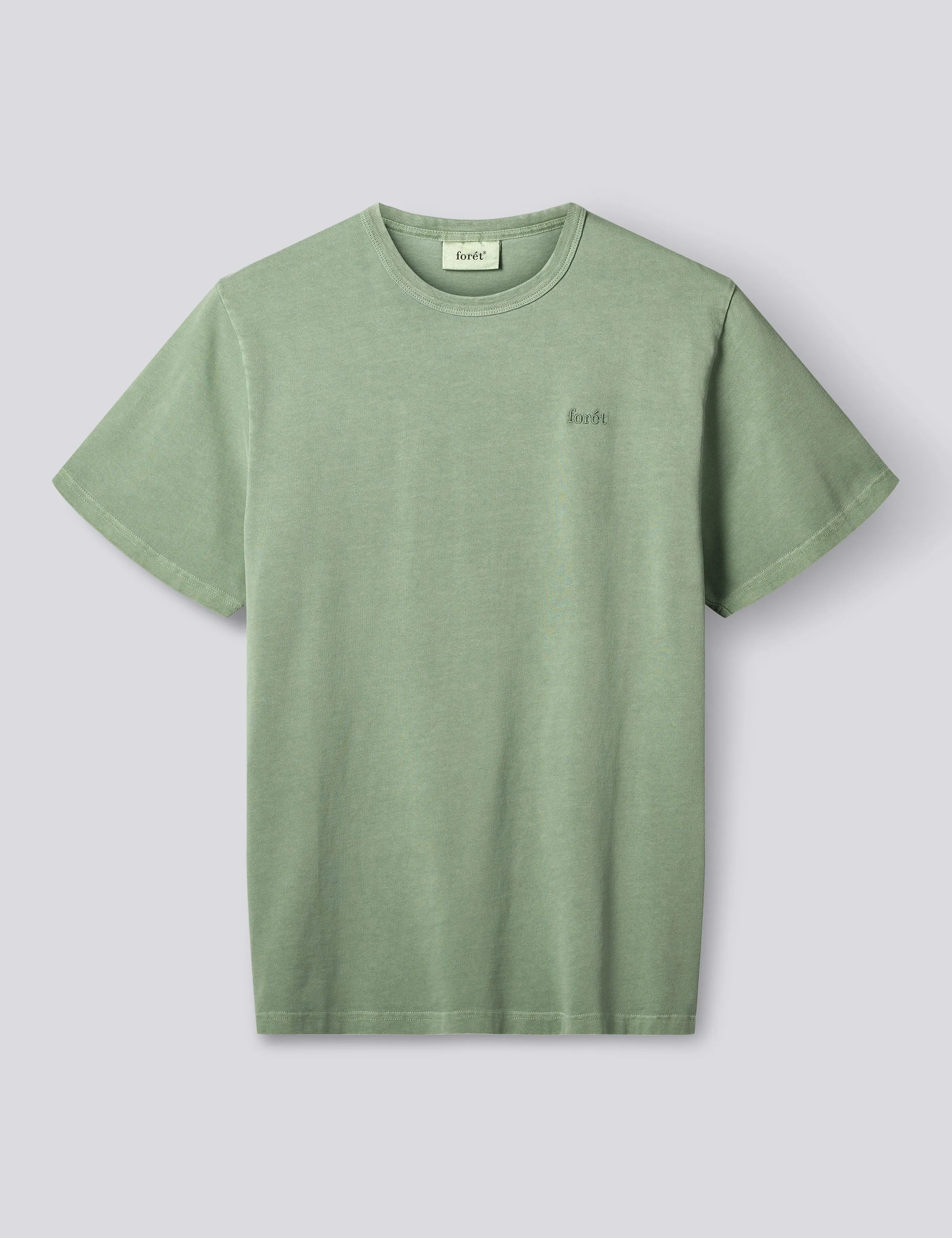 OAK PIGMENT DYE T-SHIRT - GREEN OXIDE sold by Foret