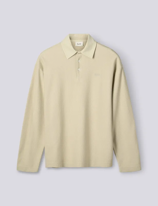 HERB TEXTURED POLO - CHALK made by Foret