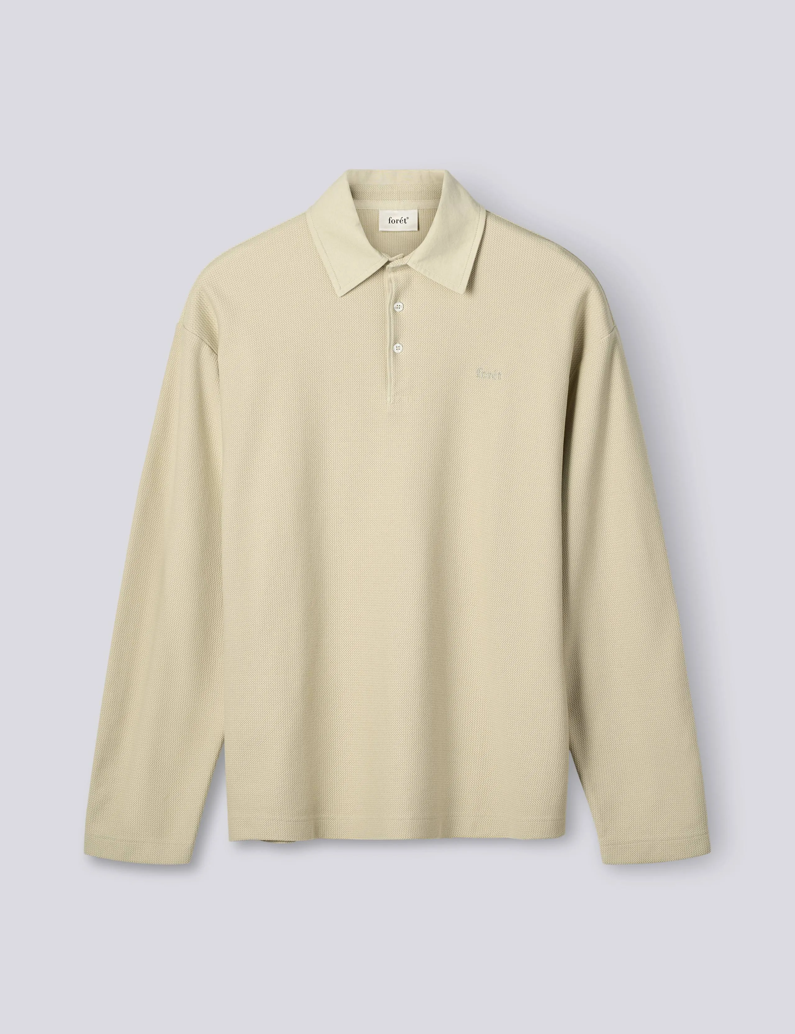HERB TEXTURED POLO - CHALK sold by Foret