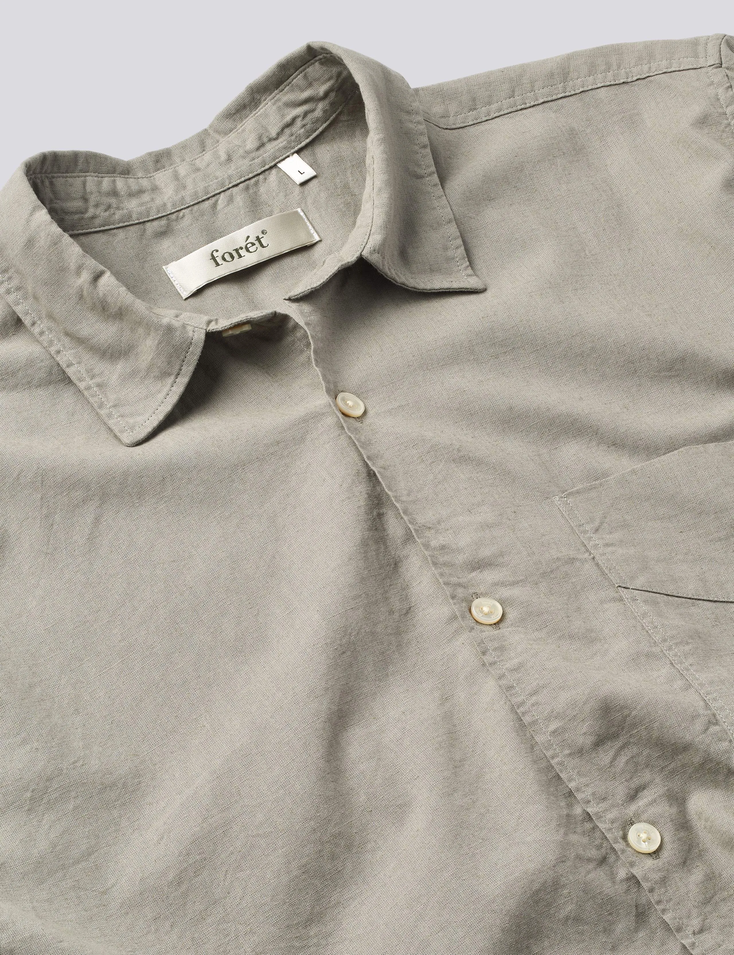 SALT SS COTTON LINEN SHIRT - SAND sold by Foret product image thumbnail 2