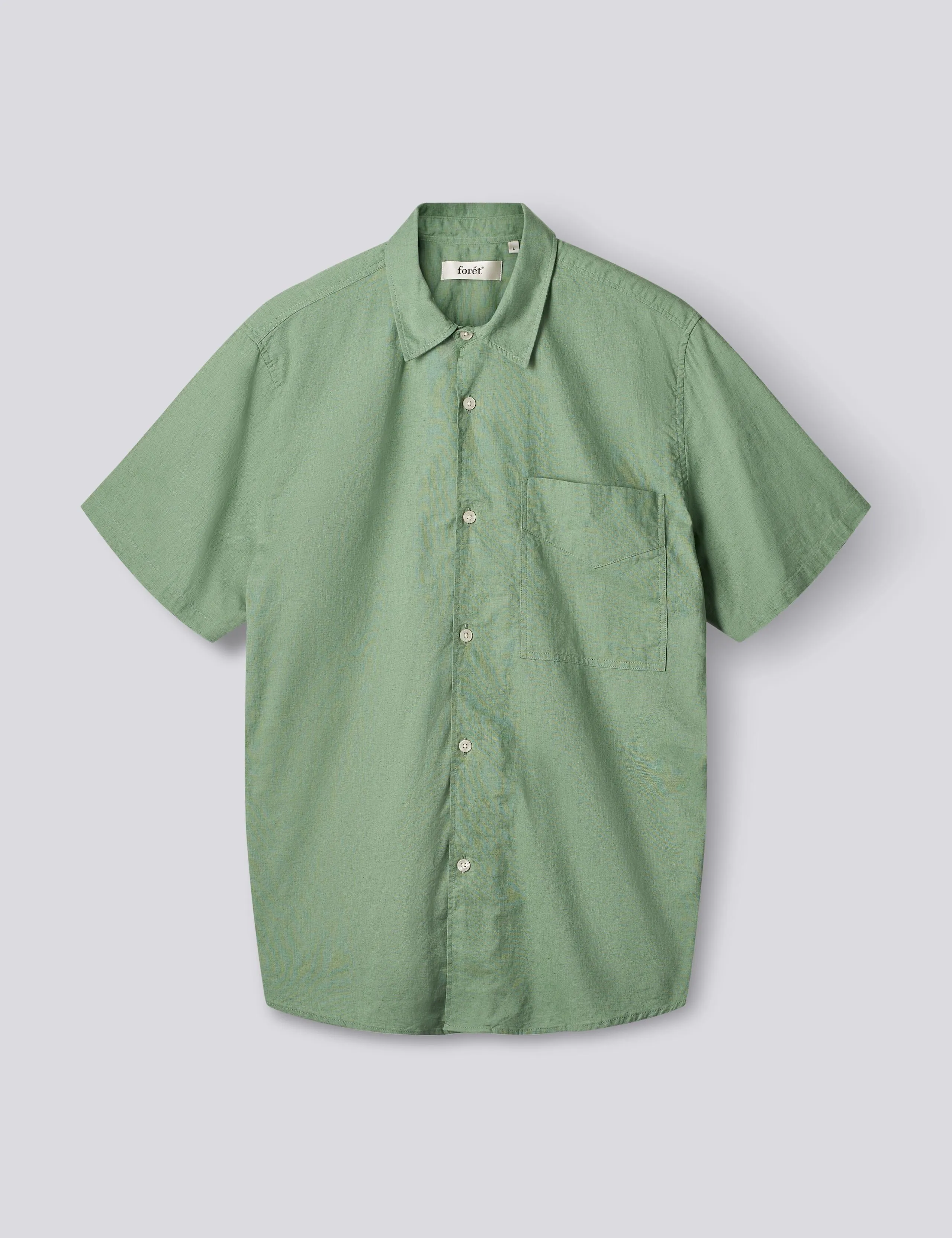 SALT SS COTTON LINEN SHIRT - OXIDE GREEN sold by Foret