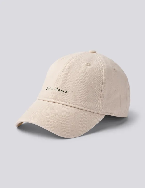 SLOW DOWN WASHED CAP - CLOUD made by Foret