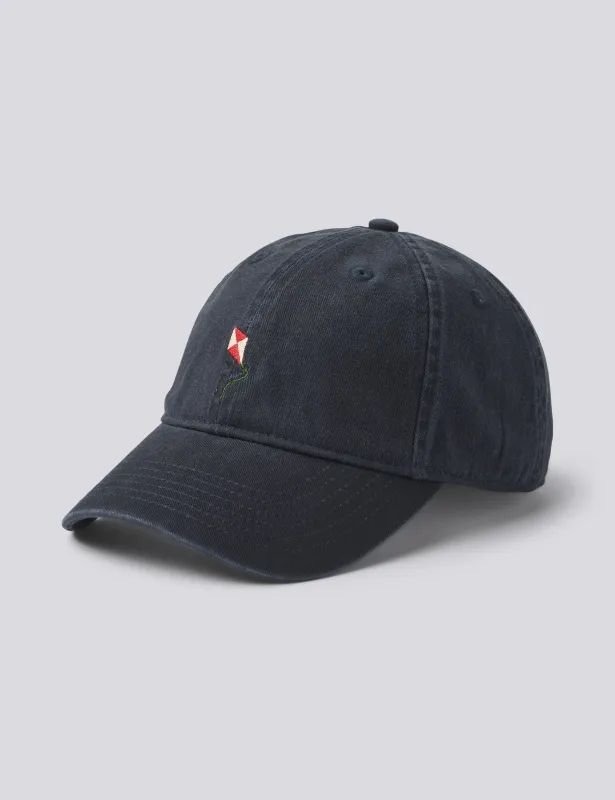 KITE WASHED CAP - NAVY made by Foret