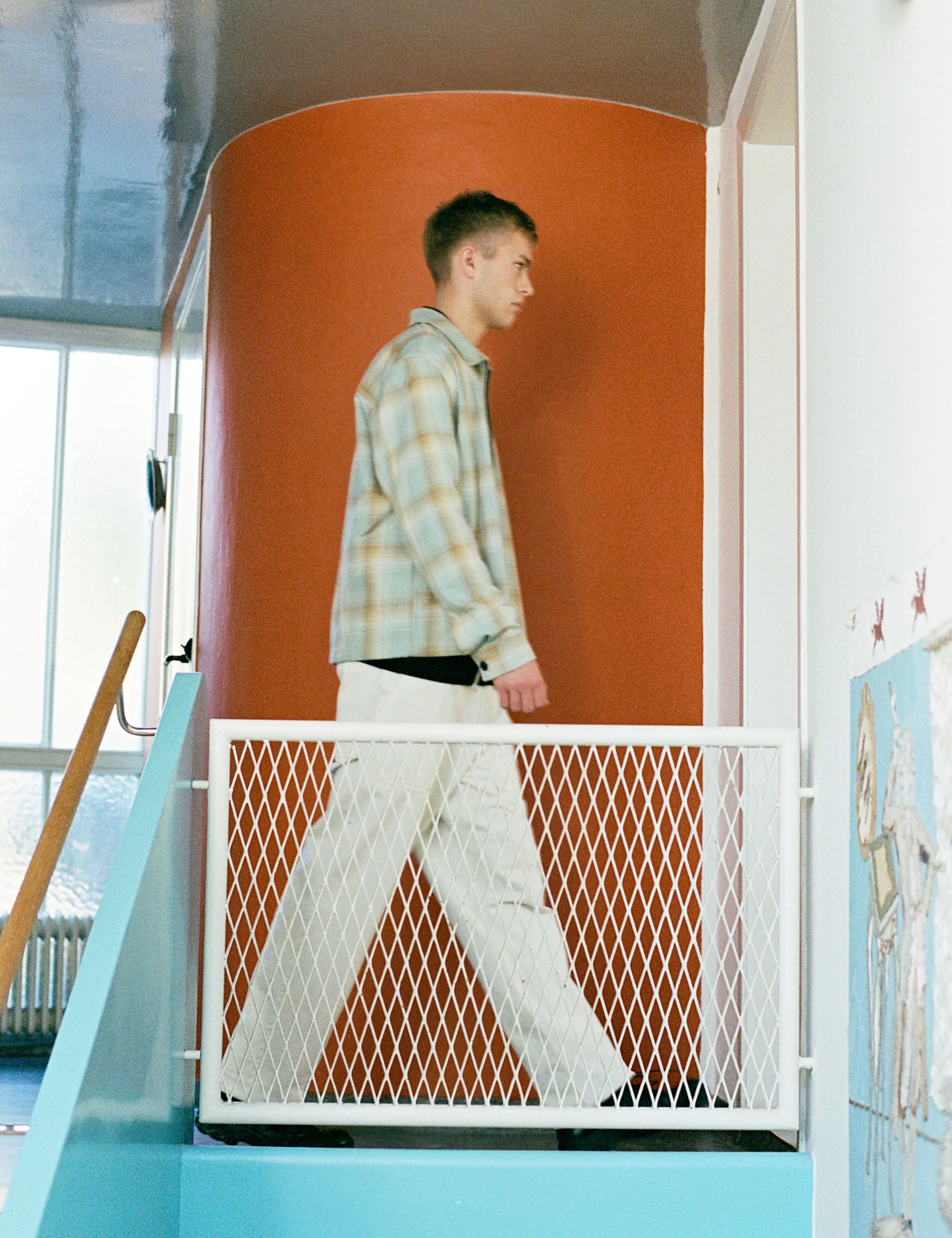LOFT ZIP TWILL SHIRT - GREEN OXIDE CHECK sold by Foret product image thumbnail 4