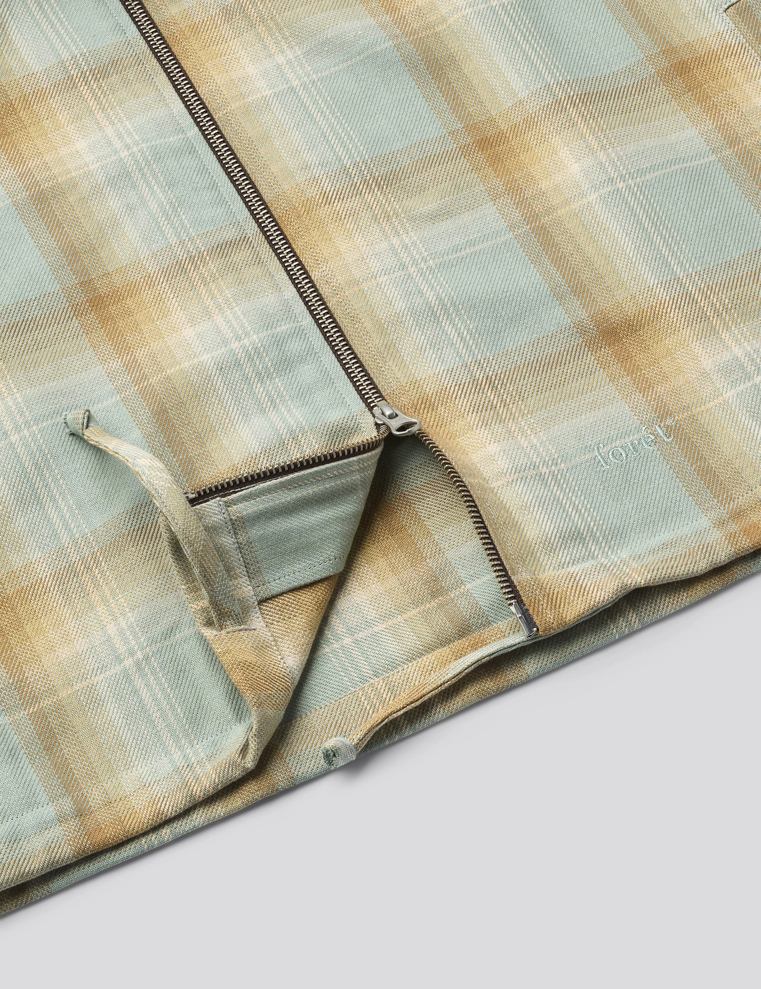 LOFT ZIP TWILL SHIRT - GREEN OXIDE CHECK sold by Foret product image thumbnail 3
