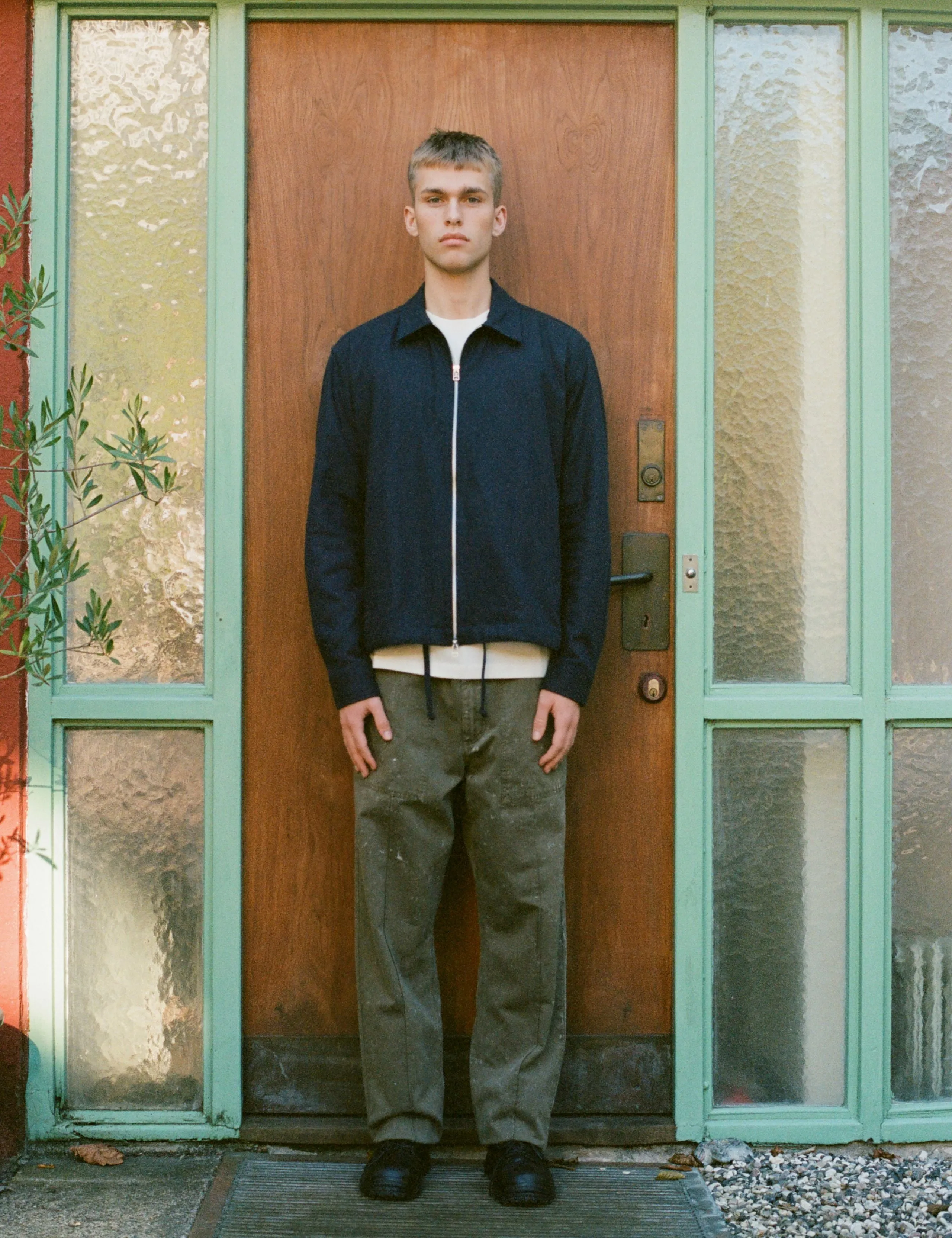 LOFT ZIP TWILL SHIRT - NAVY sold by Foret product image thumbnail 2